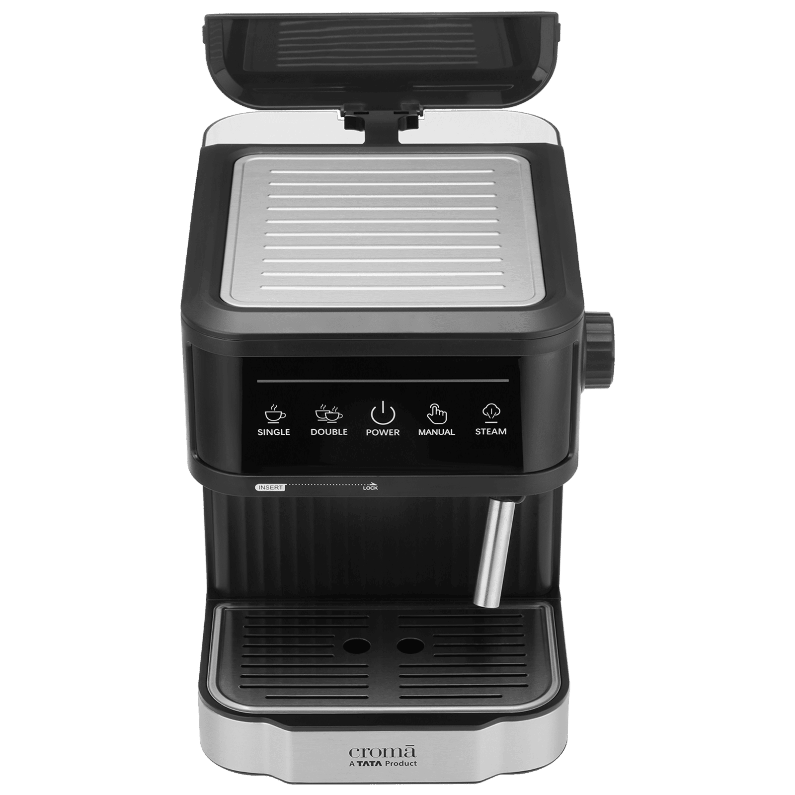 Croma Automatic Espresso, Cappuccino & Latte Coffee Maker with Powerful Steam (Black)_6