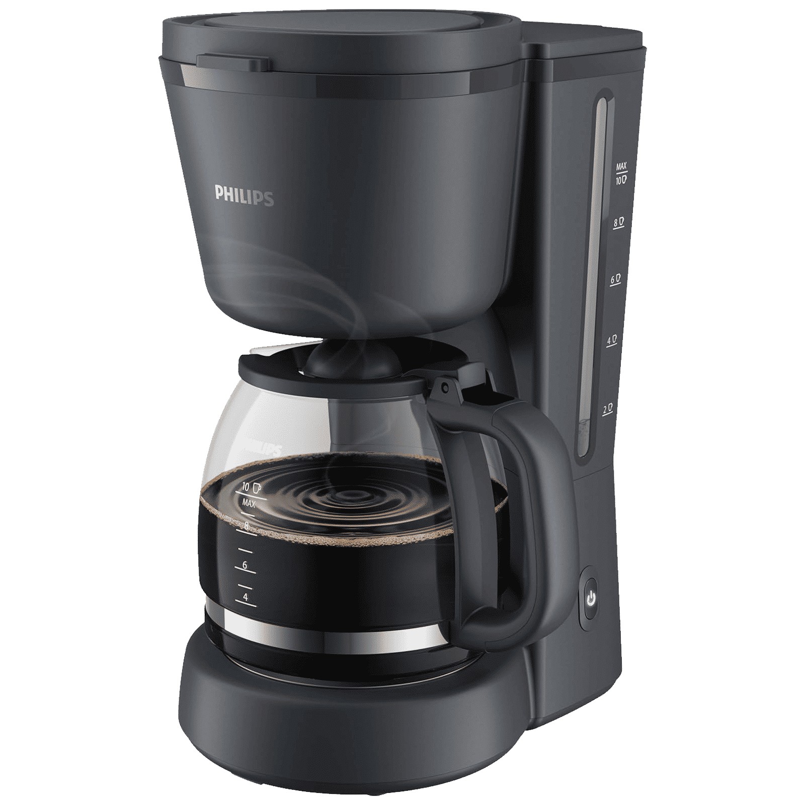 PHILIPS HD7430/90 1000 Watt 10 Cups Automatic Drip Coffee Maker with Auto Shut-Off (Charcoal Grey) PHILIPS HD7430/90 1000 Watt 10 Cups Automatic Drip Coffee Maker with Auto Shut-Off (Charcoal Grey)_1