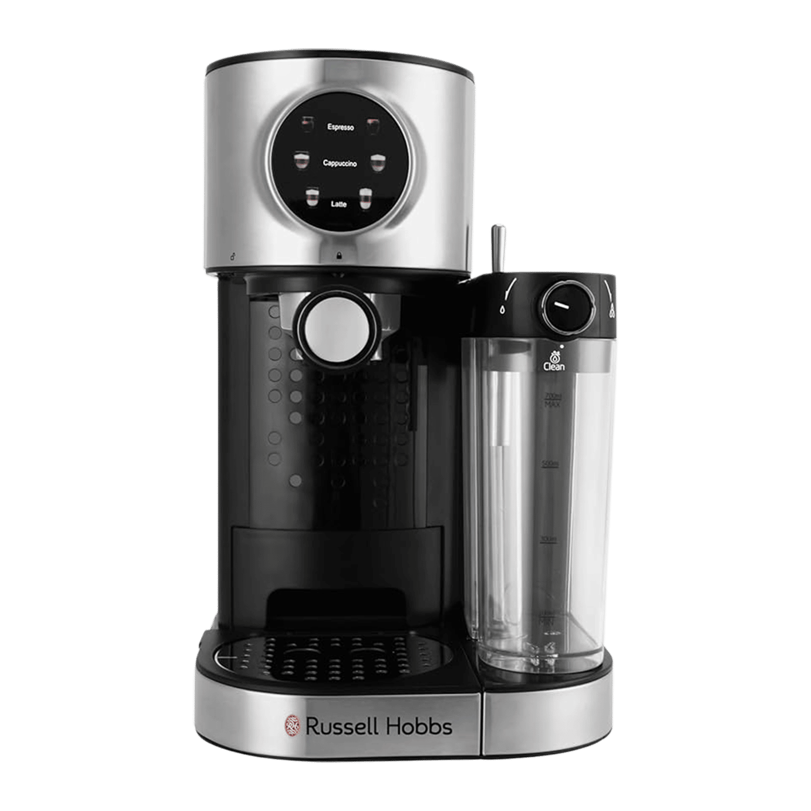 Russell Hobbs Elite Brew 1350 Watt Manual Espresso Coffee Maker with Milk Frother (Black)_1