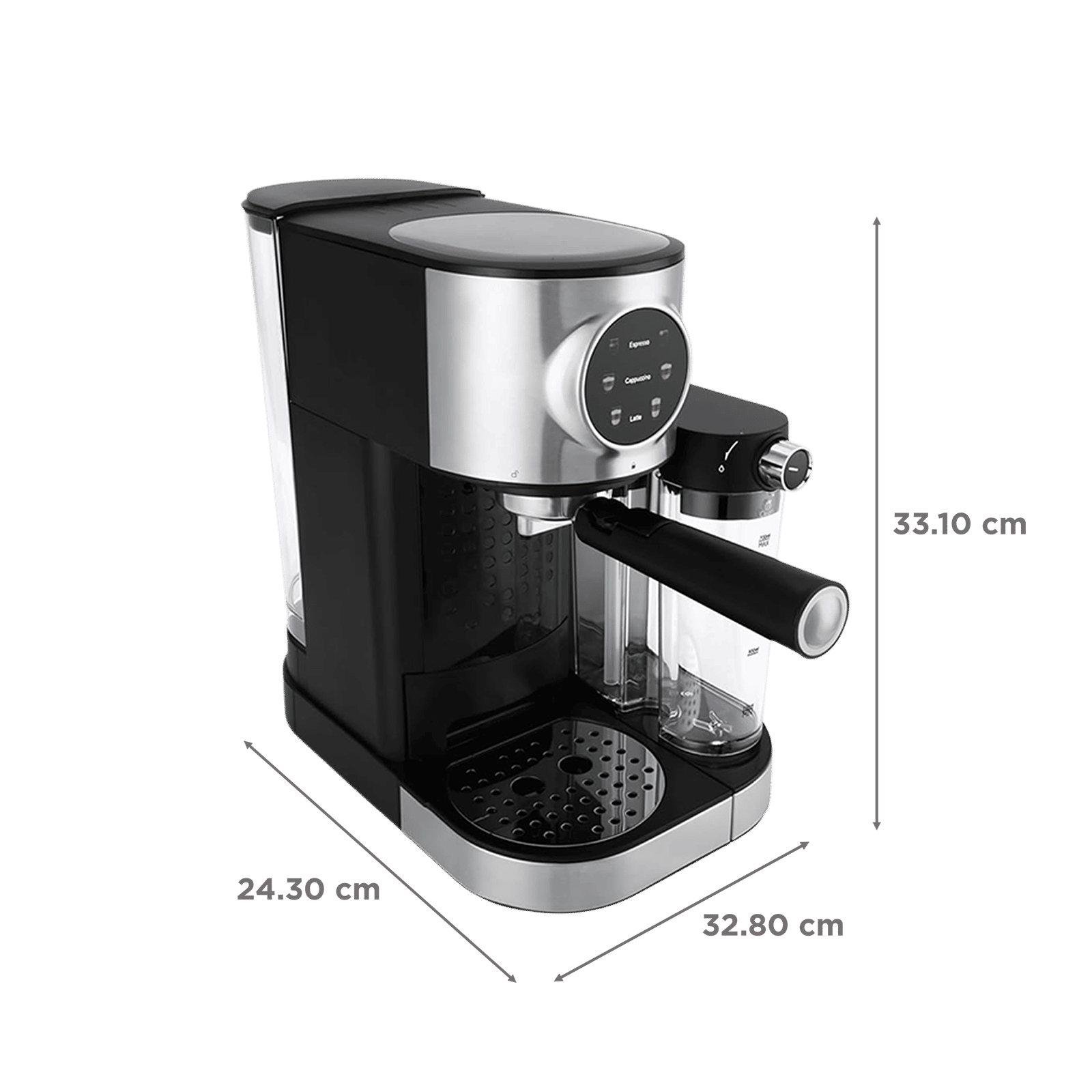 Russell Hobbs Elite Brew 1350 Watt Manual Espresso Coffee Maker with Milk Frother (Black)_2