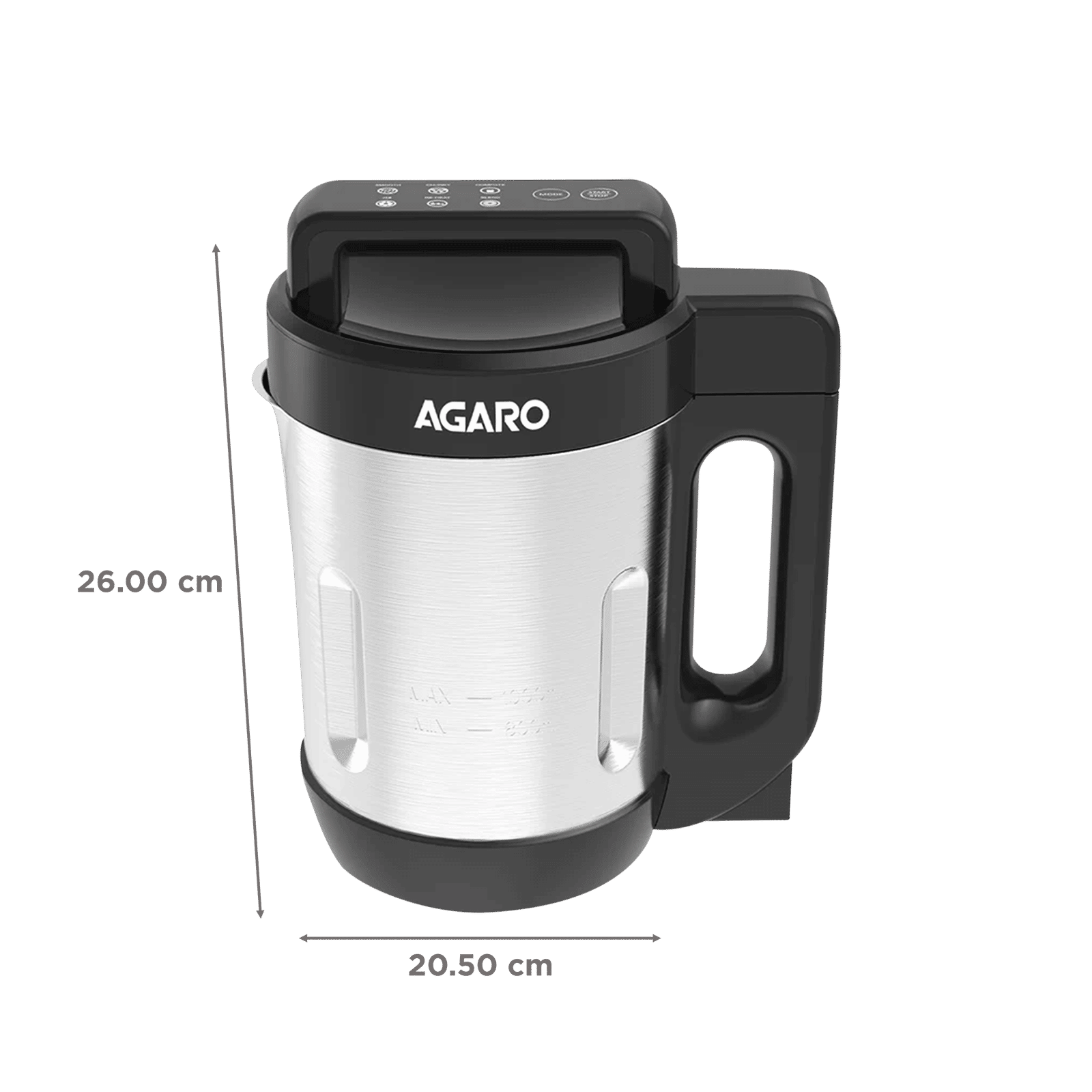 AGARO Elite 900 Watt 1 Litre Soup Maker with 6 Preset Cooking Functions (Grey) AGARO Elite 900 Watt 1 Litre Soup Maker with 6 Preset Cooking Functions (Grey)_2