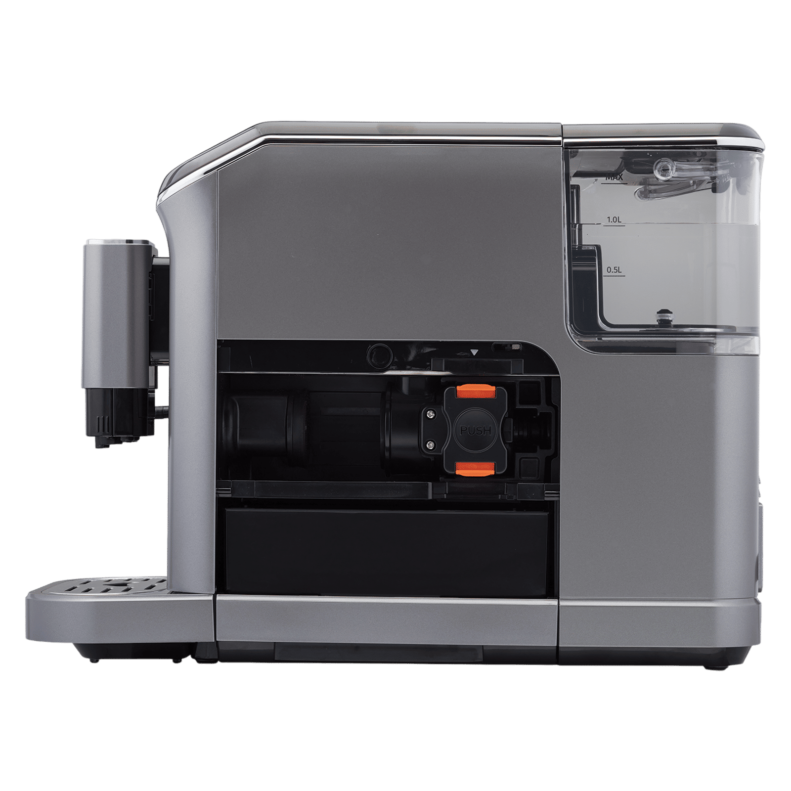 morphy richards Cafe Artisan 1350 Watt Automatic Espresso, Cappuccino & Latte Coffee Maker with In-built Milk Frothing System (Black & Titanium)_3