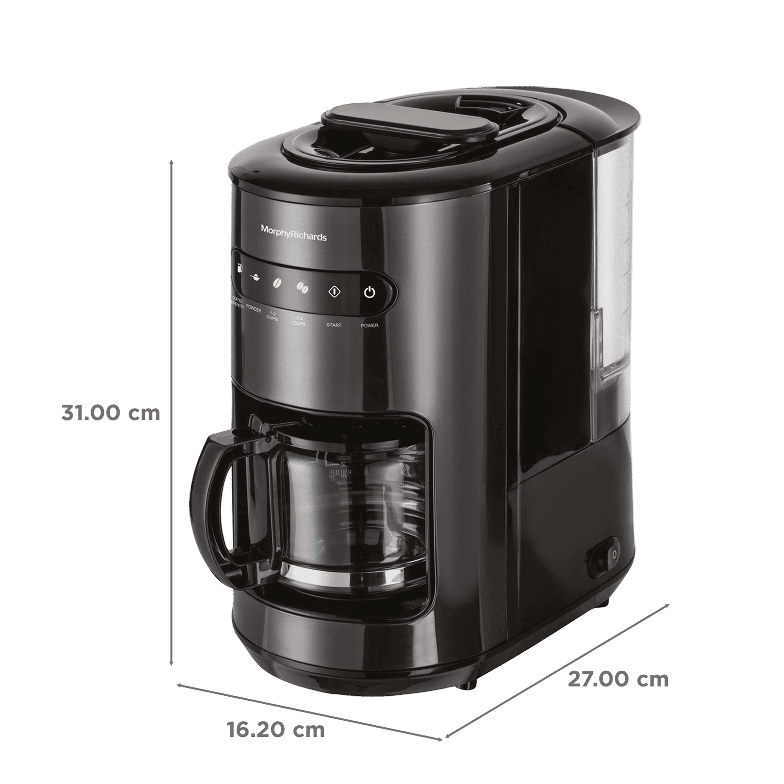 morphy richards Brew Blend 600 Watt 6 Cups Manual Drip Coffee Maker with Grind and Brew Function(Black)_2