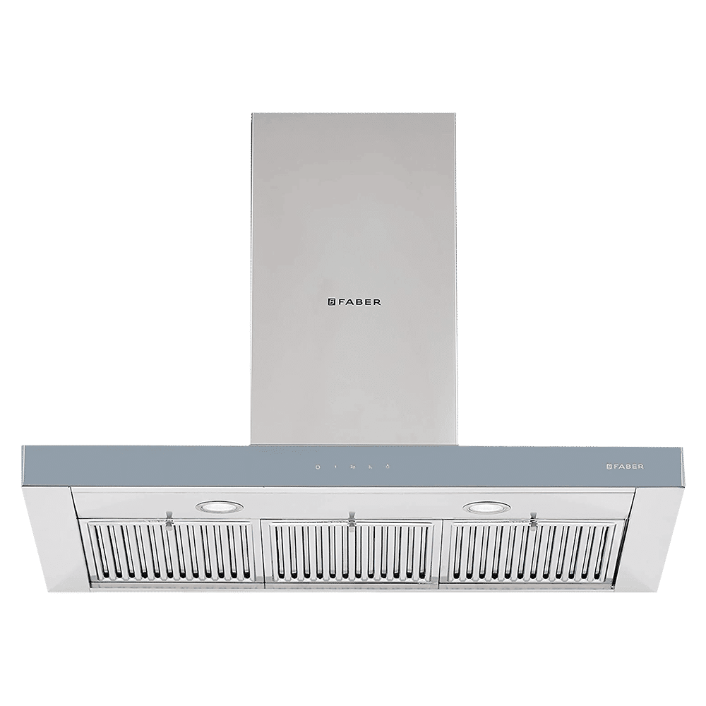 FABER Stilus 3D 90cm 1095m3/hr Ducted Wall Mounted Chimney with Baffle Filter (Silver)_1