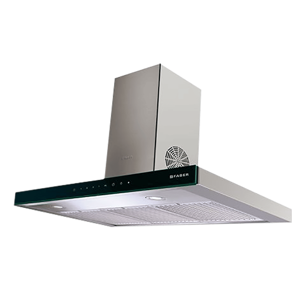 FABER Stilus 3D 90cm 1095m3/hr Ducted Wall Mounted Chimney with Baffle Filter (Silver)_3