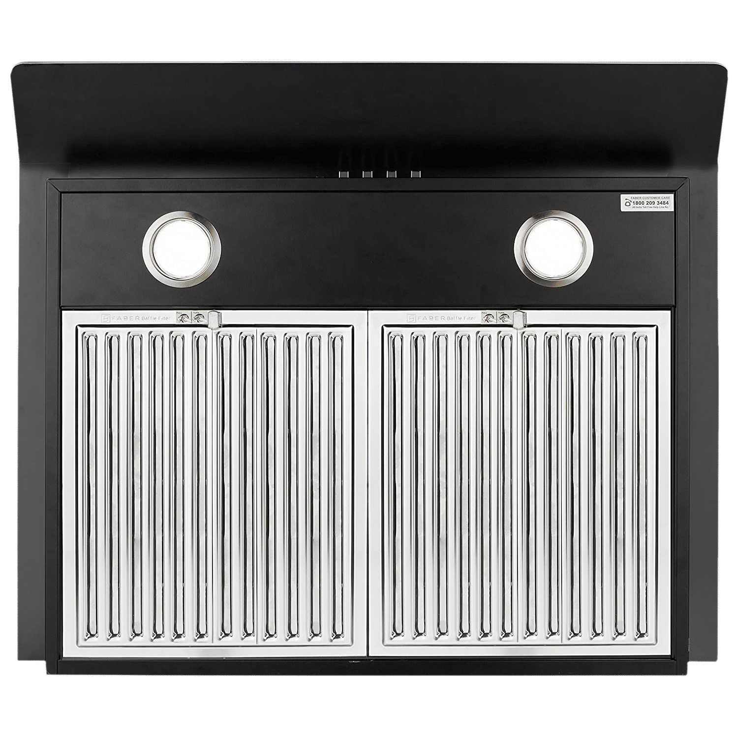 FABER Arco 3D Plus 60cm 1150m3/hr Ducted Wall Mounted Chimney with Baffle Filter (Black)_5