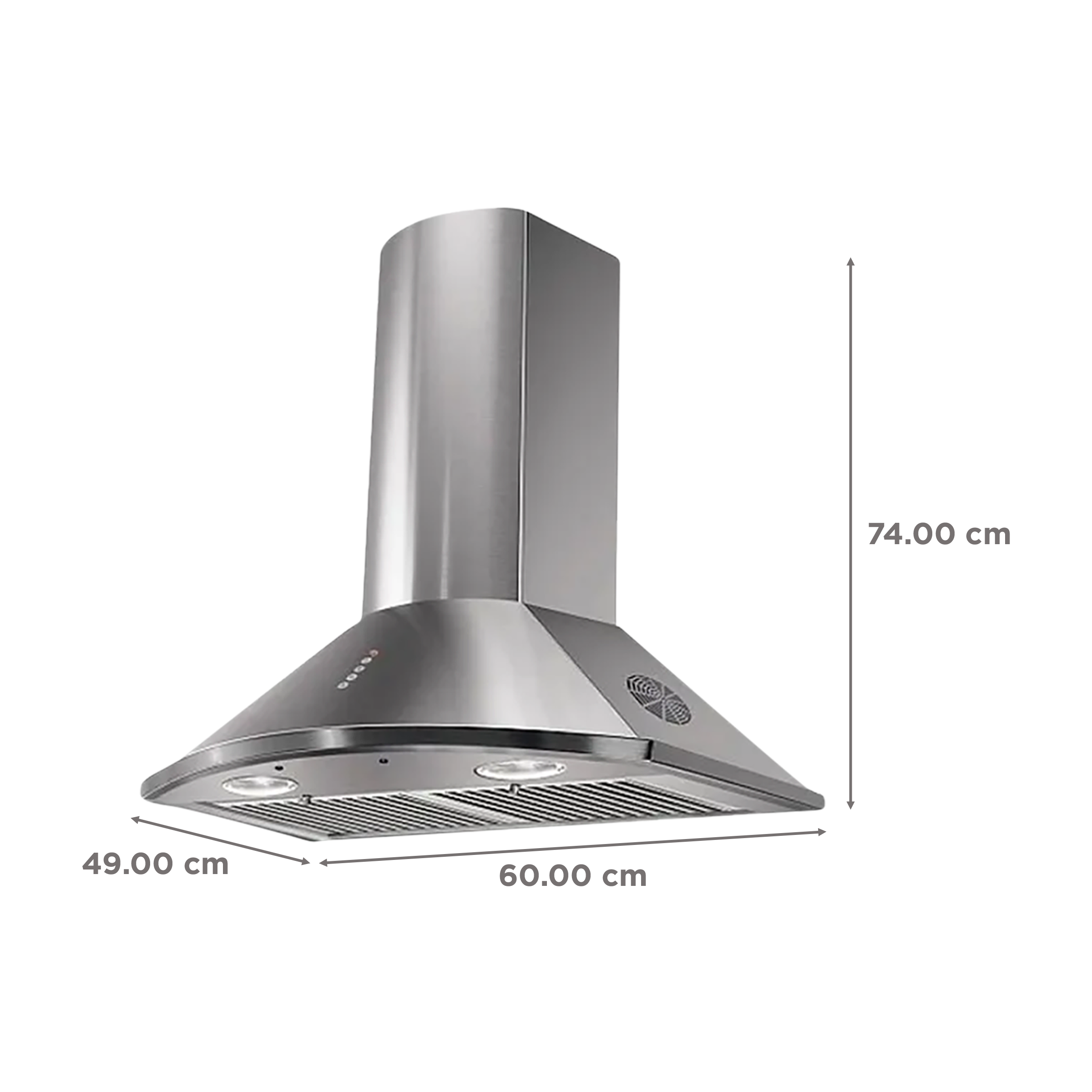 FABER TENDER 3D T2S2 MAX LTW 60cm 1295m3/hr Ducted Wall Mounted Chimney with Push Buttons Control (Silver)_2