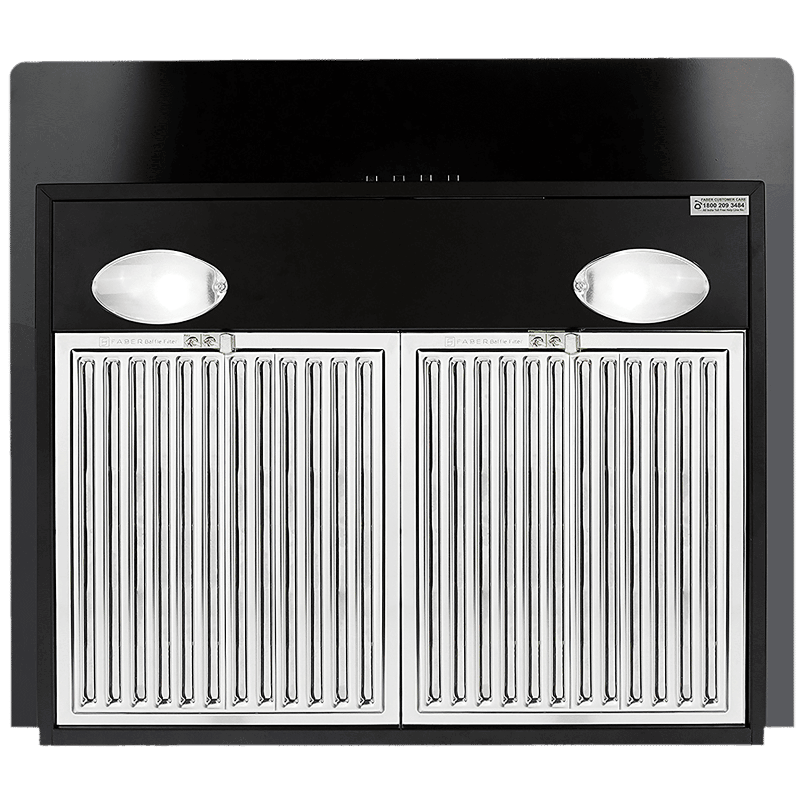 FABER Glassy 3D 60cm 1095m3/hr Ducted Wall Mounted Chimney with Baffle Filter (Black) FABER Glassy 3D 60cm 1095m3/hr Ducted Wall Mounted Chimney with Baffle Filter (Black)_4