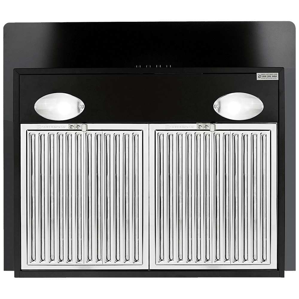 FABER Glassy 3D 60cm 1095m3/hr Ducted Wall Mounted Chimney with Baffle Filter (Black) FABER Glassy 3D 60cm 1095m3/hr Ducted Wall Mounted Chimney with Baffle Filter (Black)_8