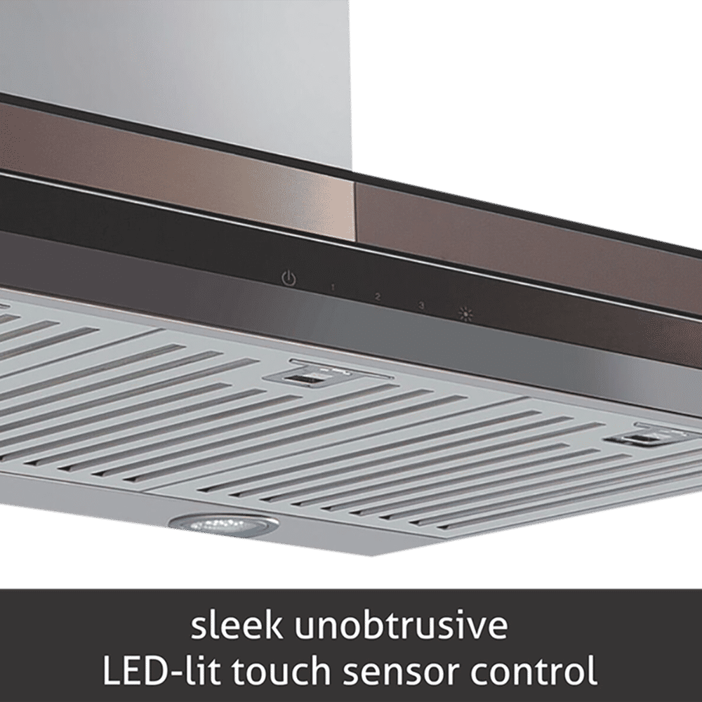 GLEN 6062 SX TS 60cm 1000m3/hr Ducted Wall Mounted Chimney with Touch Sensor Control (Silver)_9