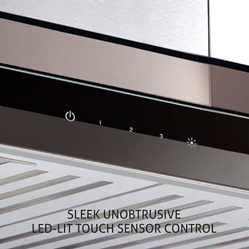 GLEN 6062 SX TS 60cm 1000m3/hr Ducted Wall Mounted Chimney with Touch Sensor Control (Silver)_13