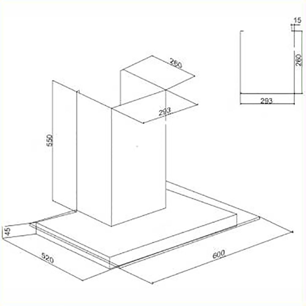 GLEN 6062 SX TS 60cm 1000m3/hr Ducted Wall Mounted Chimney with Touch Sensor Control (Silver)_14