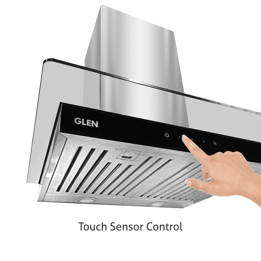 GLEN 6062 SX TS 60cm 1000m3/hr Ducted Wall Mounted Chimney with Touch Sensor Control (Silver)_17