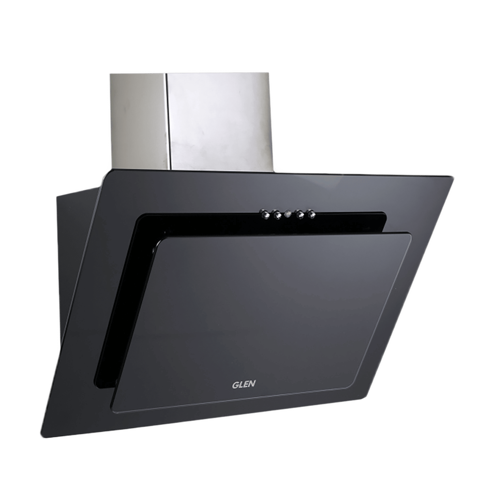 GLEN 6079 PB 60cm 1000m3/hr Ductless Wall Mounted Chimney with Push Button Control (Black)_1