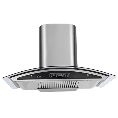 Sunflame Innova 90cm 1230m3/hr Ducted Auto Clean Wall Mounted Chimney with Feather Touch Controls (Black)