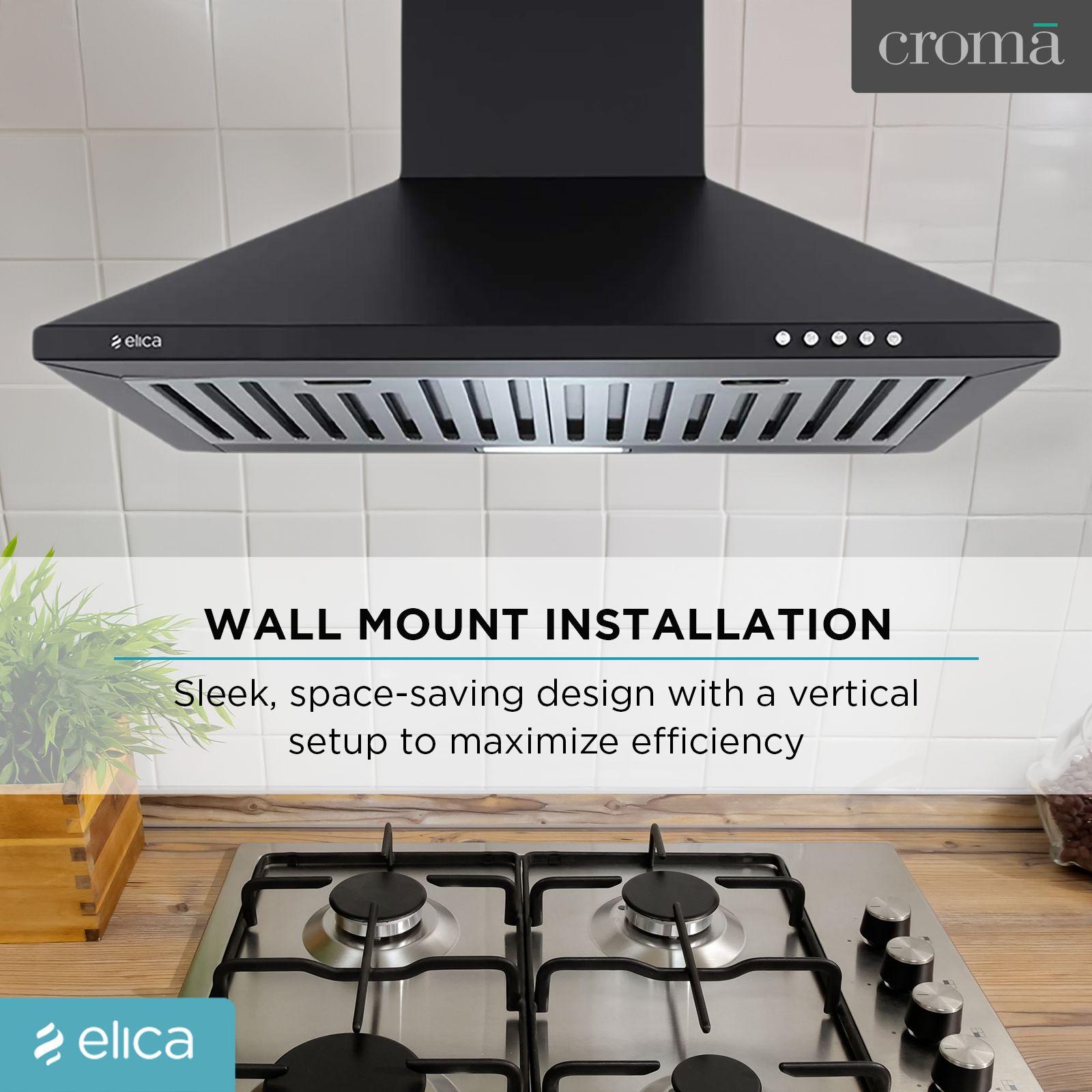 elica STRIP BF 60 NERO 60cm 880m3/hr Ducted Wall Mounted Chimney with Push Button Control (Black) elica STRIP BF 60 NERO 60cm 880m3/hr Ducted Wall Mounted Chimney with Push Button Control (Black)_13