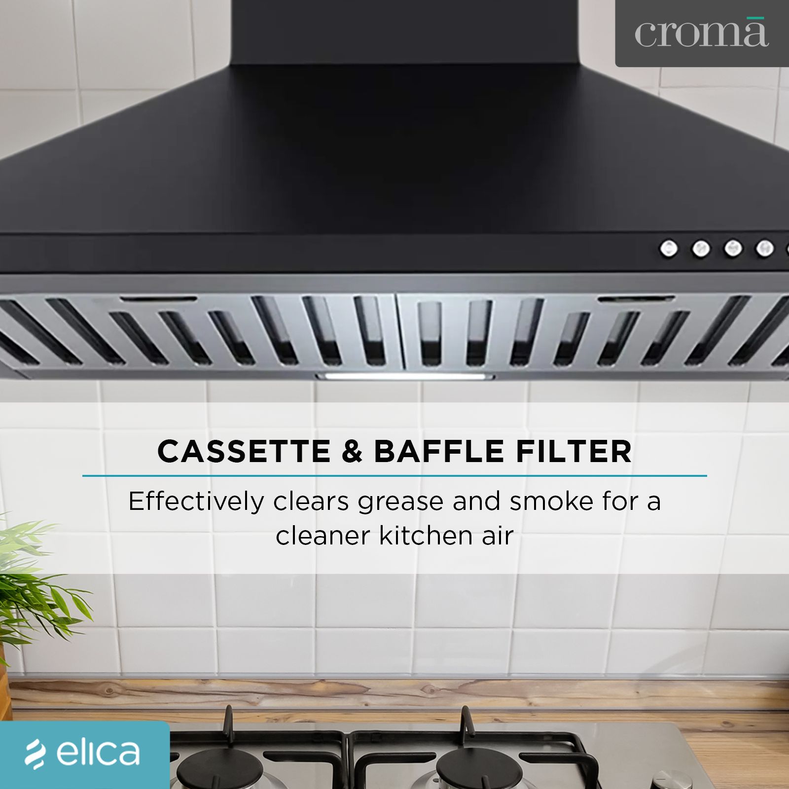 elica STRIP BF 60 NERO 60cm 880m3/hr Ducted Wall Mounted Chimney with Push Button Control (Black) elica STRIP BF 60 NERO 60cm 880m3/hr Ducted Wall Mounted Chimney with Push Button Control (Black)_14