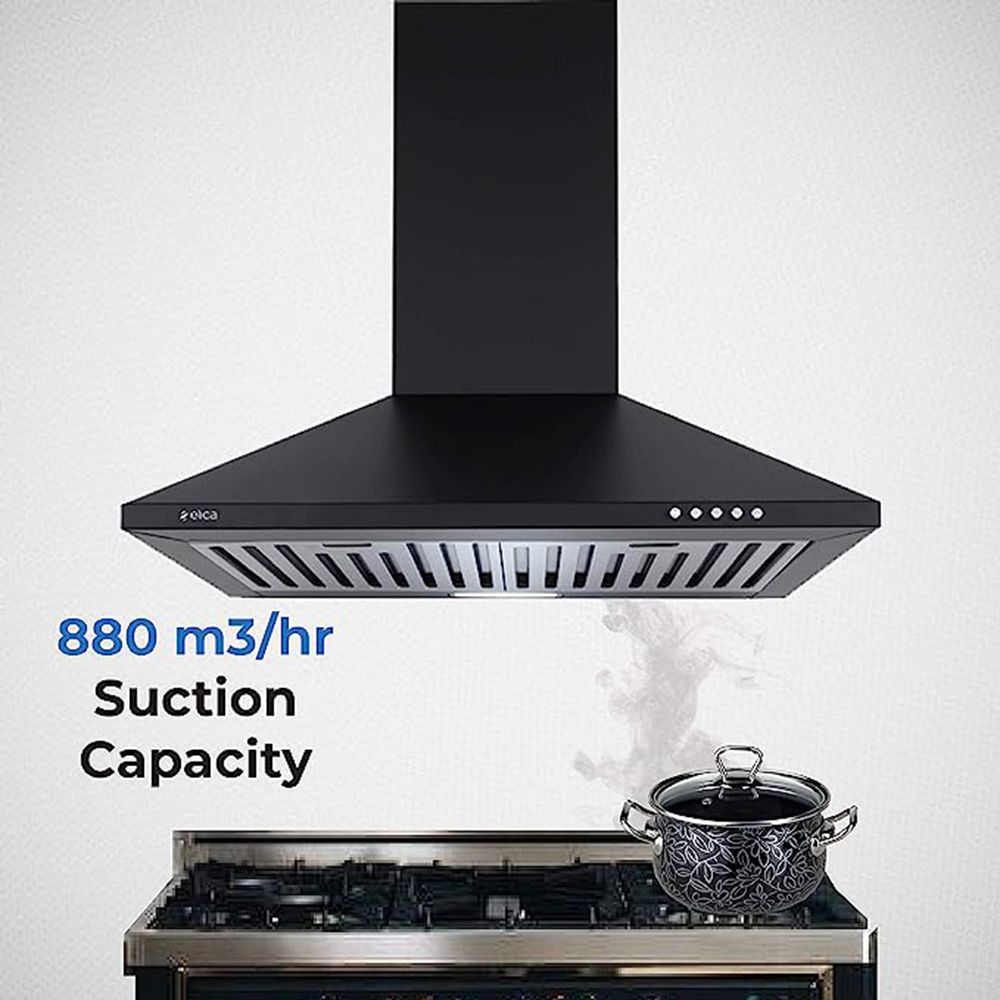 elica STRIP BF 60 NERO 60cm 880m3/hr Ducted Wall Mounted Chimney with Push Button Control (Black) elica STRIP BF 60 NERO 60cm 880m3/hr Ducted Wall Mounted Chimney with Push Button Control (Black)_5