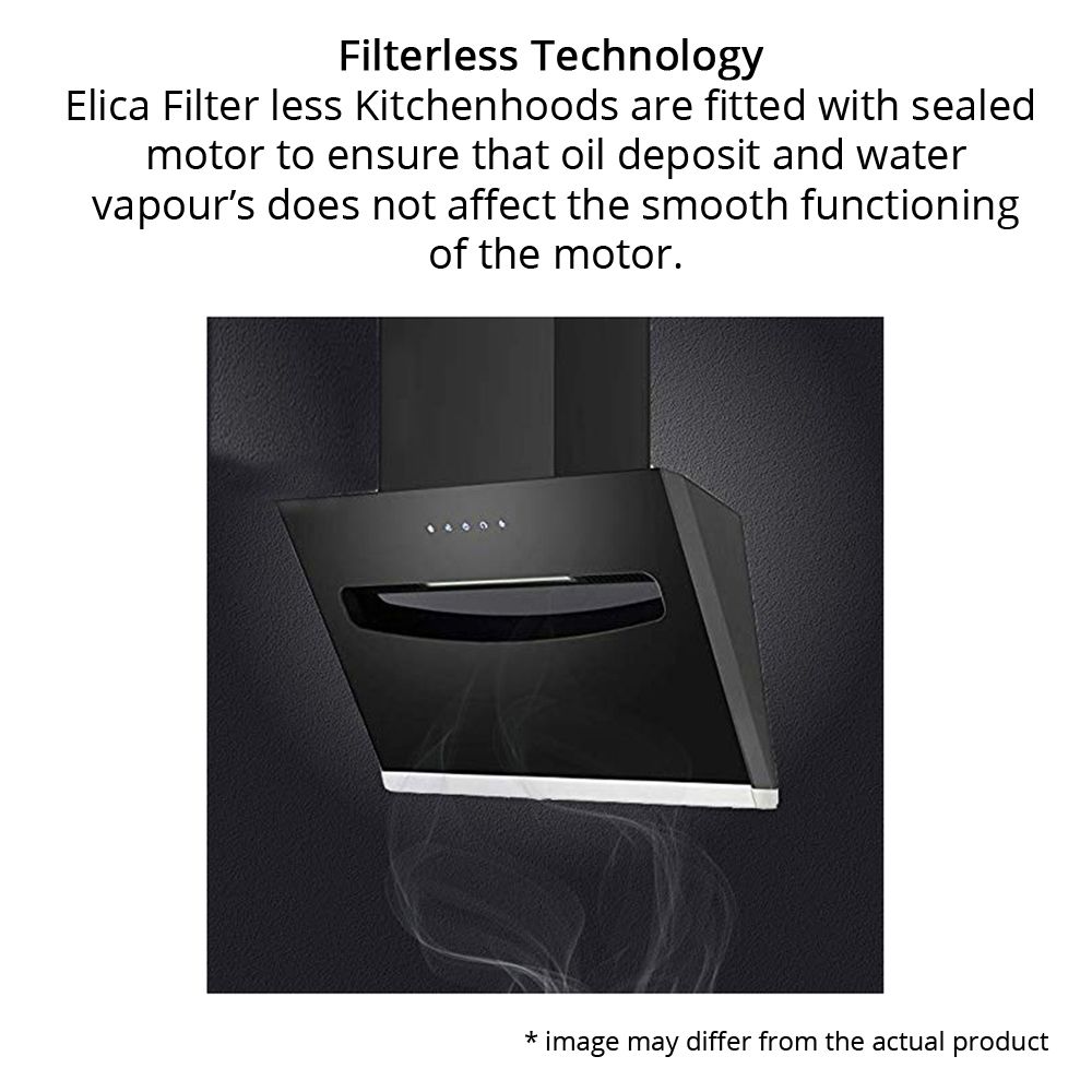 elica EFL S 607 VMS 60cm 1200m3/hr Ducted Auto Clean Wall Mounted Chimney with Touch Control Panel (Black) elica EFL S 607 VMS 60cm 1200m3/hr Ducted Auto Clean Wall Mounted Chimney with Touch Control Panel (Black)_9