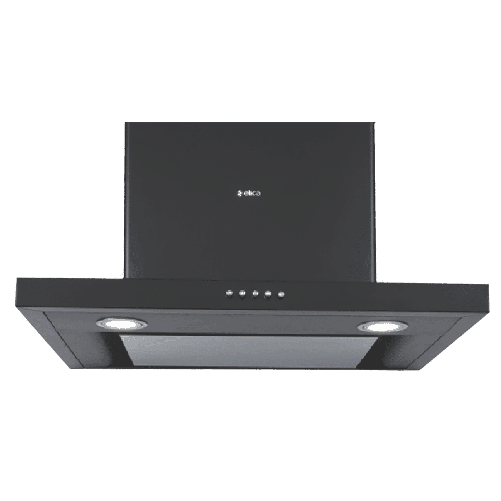 elica SPOT H4 EDS HE LTW 60 NERO PB 60cm 1010m3/hr Ducted Wall Mounted Chimney with Push Button Control (Black)_1