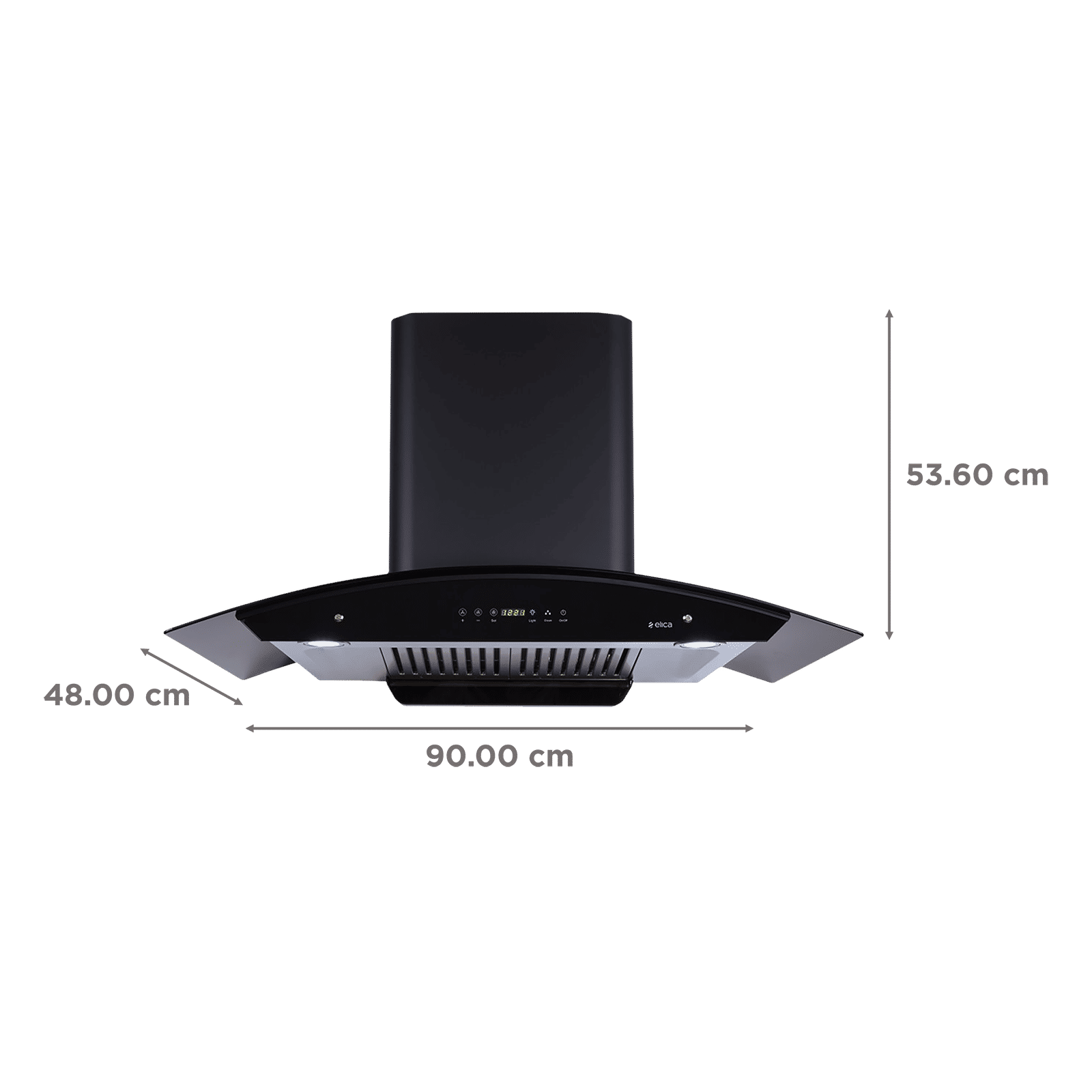 elica WD HAC TOUCH BF 90 NERO 90cm 1200m3/hr Ducted Auto Clean Wall Mounted Chimney with Motion Sensing Technology (Silver)_2