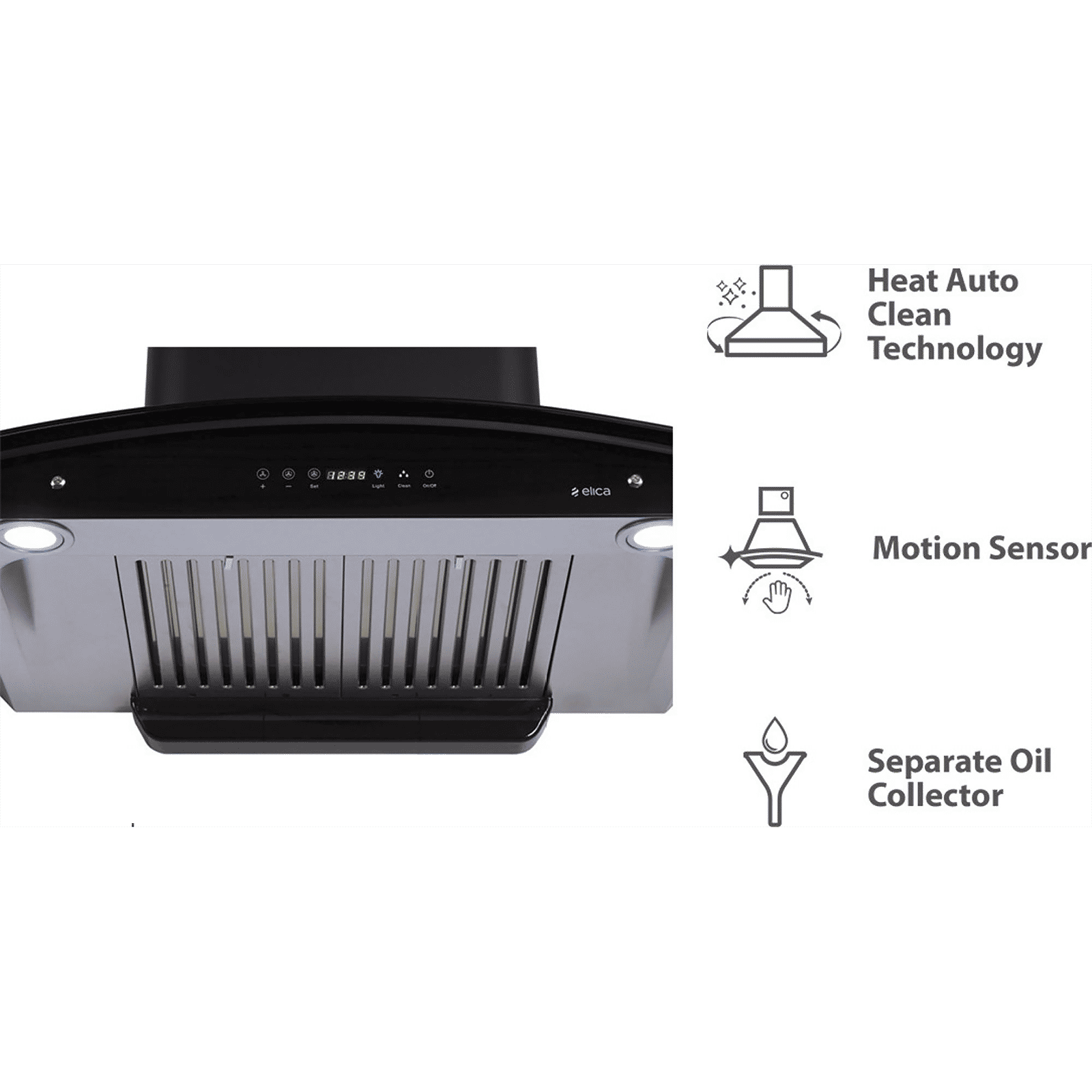 elica WD HAC TOUCH BF 90 NERO 90cm 1200m3/hr Ducted Auto Clean Wall Mounted Chimney with Motion Sensing Technology (Silver)_18