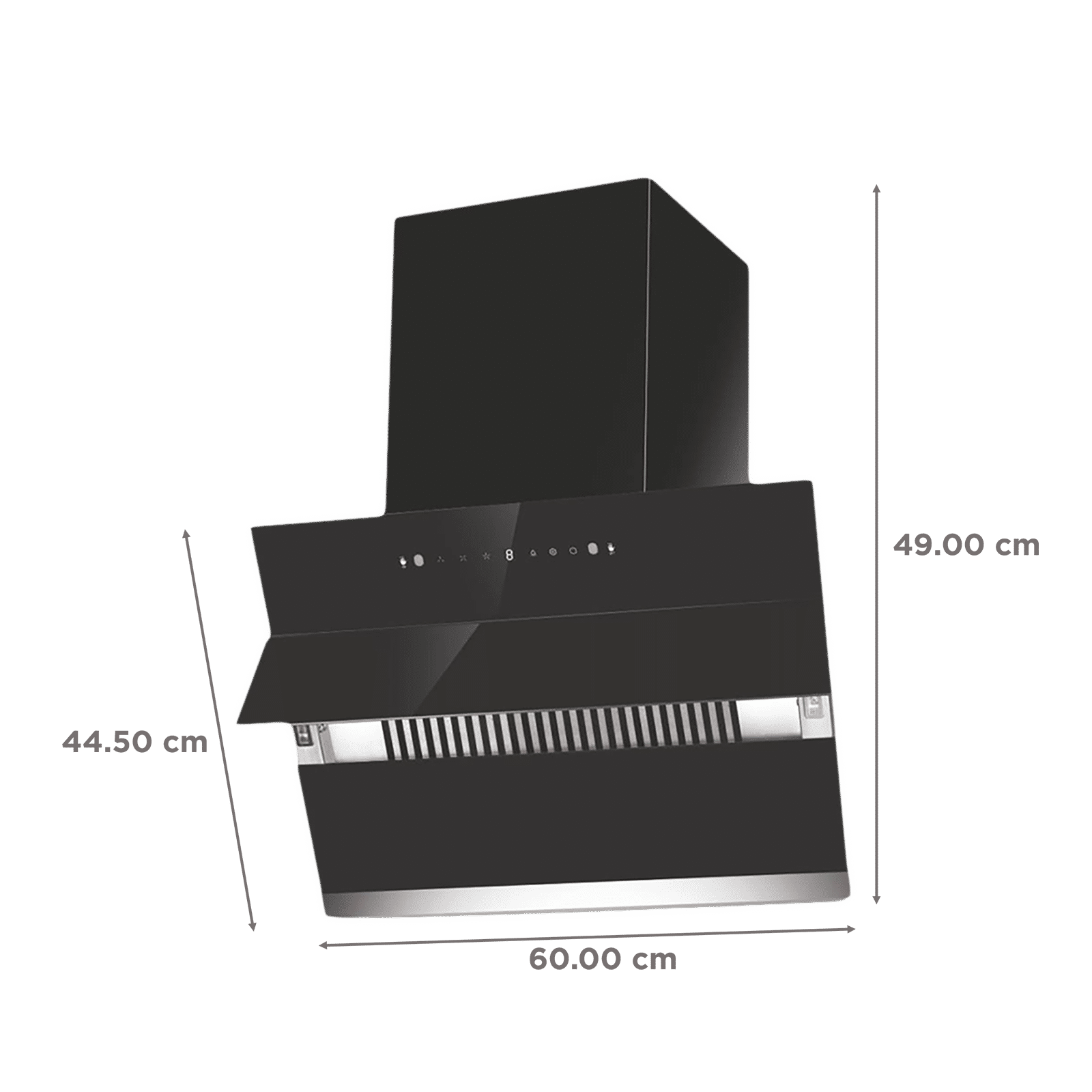 elica EFL S 601 HAC VMS 60cm 1100m3/hr Ducted Auto Clean Wall Mounted Chimney with Touch Control Panel (Black) elica EFL S 601 HAC VMS 60cm 1100m3/hr Ducted Auto Clean Wall Mounted Chimney with Touch Control Panel (Black)_2