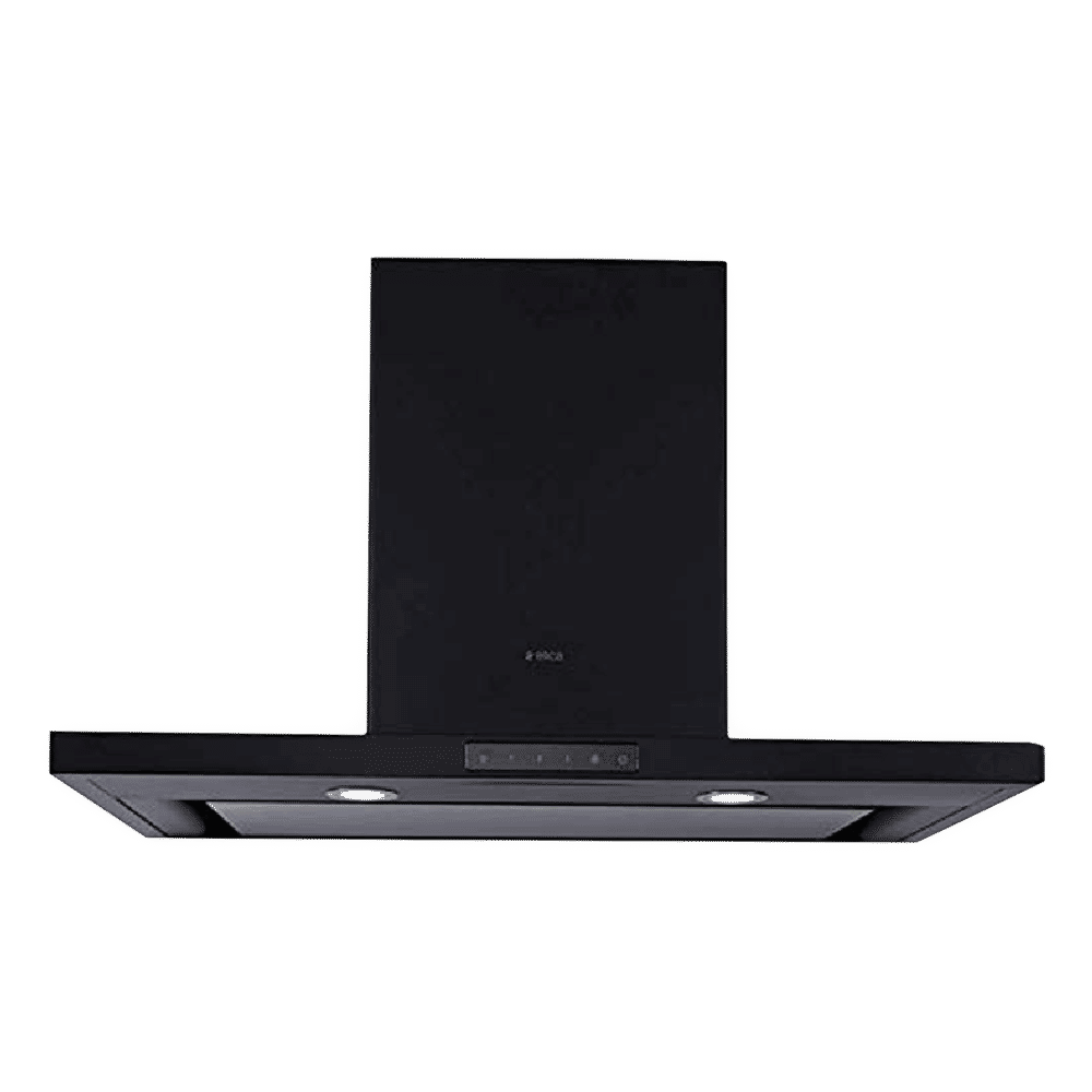 elica SPOT H4 TRIM EDS HE LTW 90 NERO T4V 90cm 1010m3/hr Ducted Wall Mounted Chimney with Touch Control (Black)_1