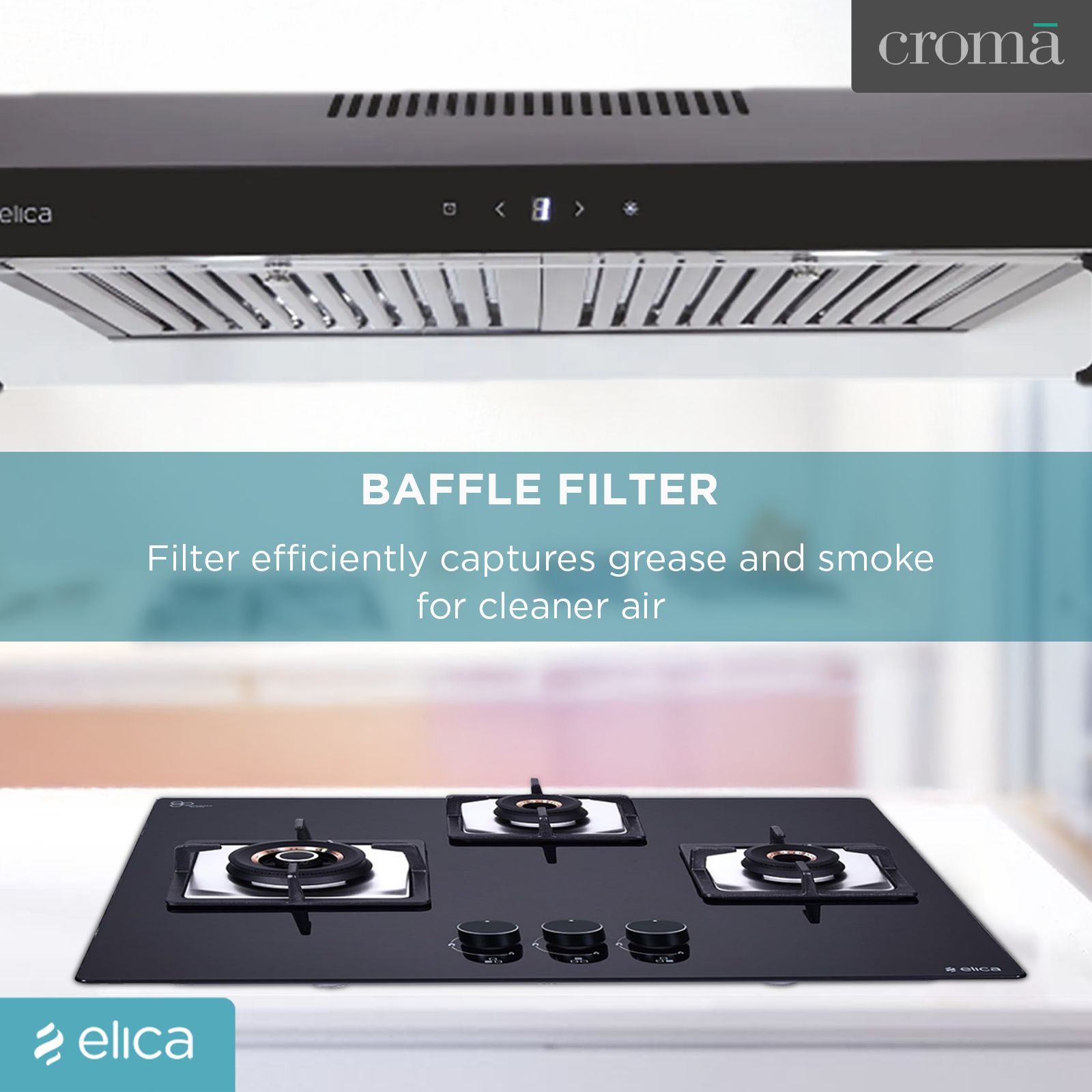 elica TNT 602 TOUCH BK 60cm 670m3/hr Ducted Auto Clean Wall Mounted Chimney with Touch Control Panel (Black) elica TNT 602 TOUCH BK 60cm 670m3/hr Ducted Auto Clean Wall Mounted Chimney with Touch Control Panel (Black)_10