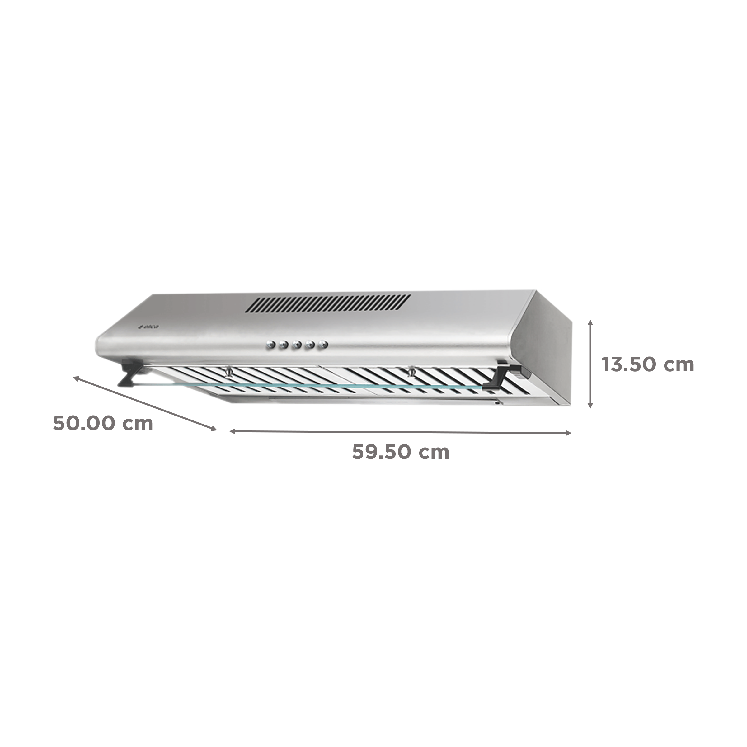 elica CBF 602 SS 60cm 670m3/hr Ducted Wall Mounted Chimney with Push Button Control (Stainless Steel)_2