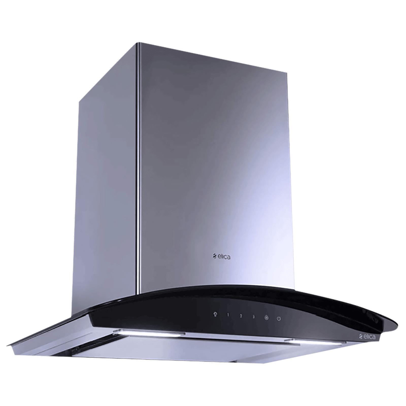 elica GLACE EDS HE LTW 60 BK NERO T4V LED 60cm 1010m3/hr Ducted Wall Mounted Chimney with Touch Control Panel (Silver)_4