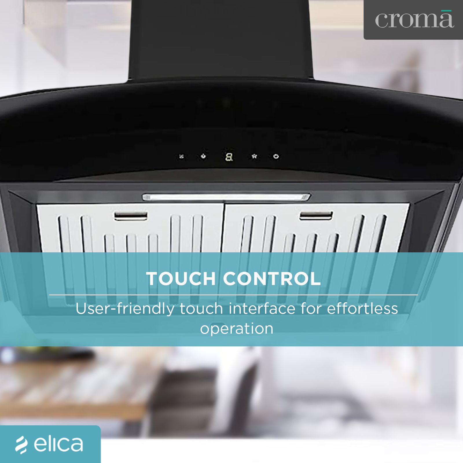 elica WDAT HAC NERO 60cm 1200m3/hr Ducted Auto Clean Wall Mounted Chimney with Touch Control Panel (Black) elica WDAT HAC NERO 60cm 1200m3/hr Ducted Auto Clean Wall Mounted Chimney with Touch Control Panel (Black)_17