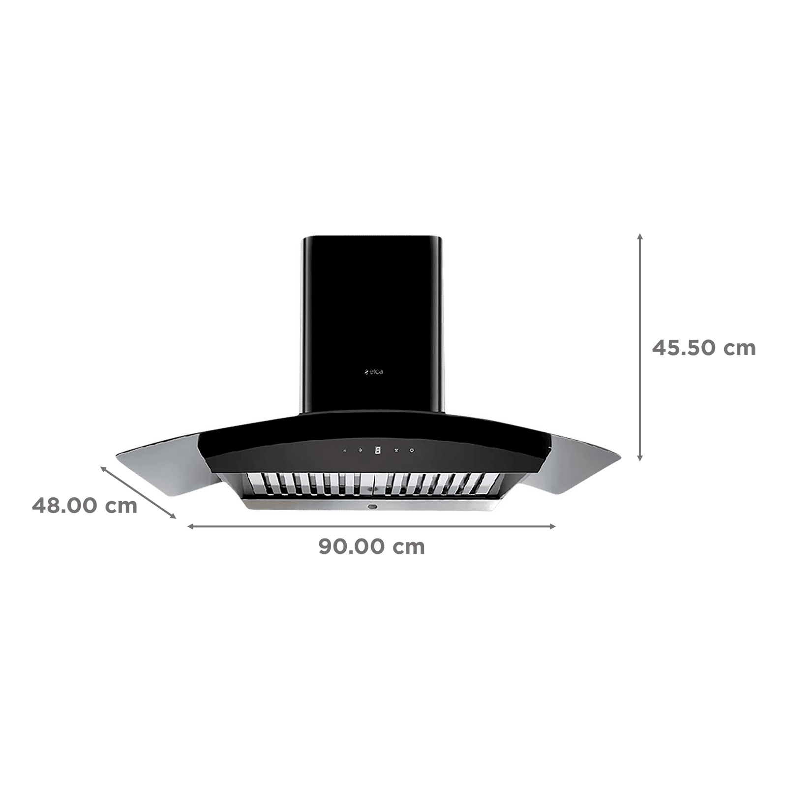 elica WDAT HAC 90 MS NERO 90cm 1200m3/hr Ducted Auto Clean Wall Mounted Chimney with Touch & Motion Sensor Control (Black) elica WDAT HAC 90 MS NERO 90cm 1200m3/hr Ducted Auto Clean Wall Mounted Chimney with Touch & Motion Sensor Control (Black)_2