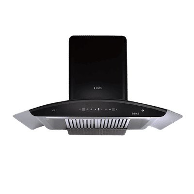 elica WD TBF HAC 90 MS NERO 90cm 1500m3/hr Ductless Auto Clean Wall Mounted Chimney with Motion Sensing Technology (Black)