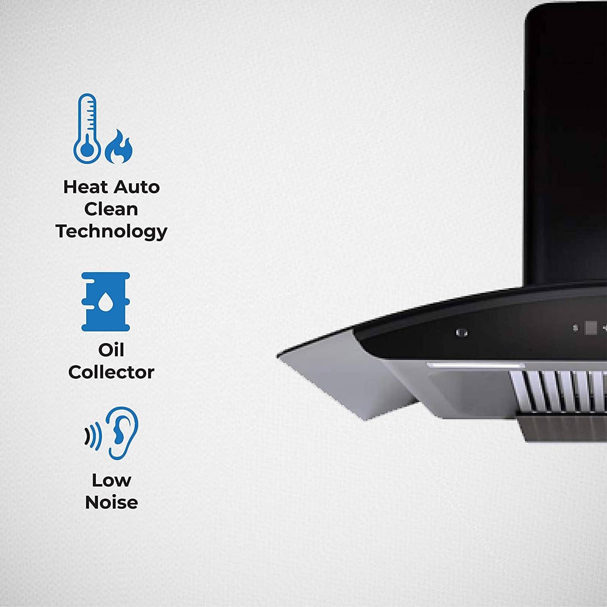 elica WD TBF HAC 90 MS NERO 90cm 1500m3/hr Ductless Auto Clean Wall Mounted Chimney with Motion Sensing Technology (Black)_10