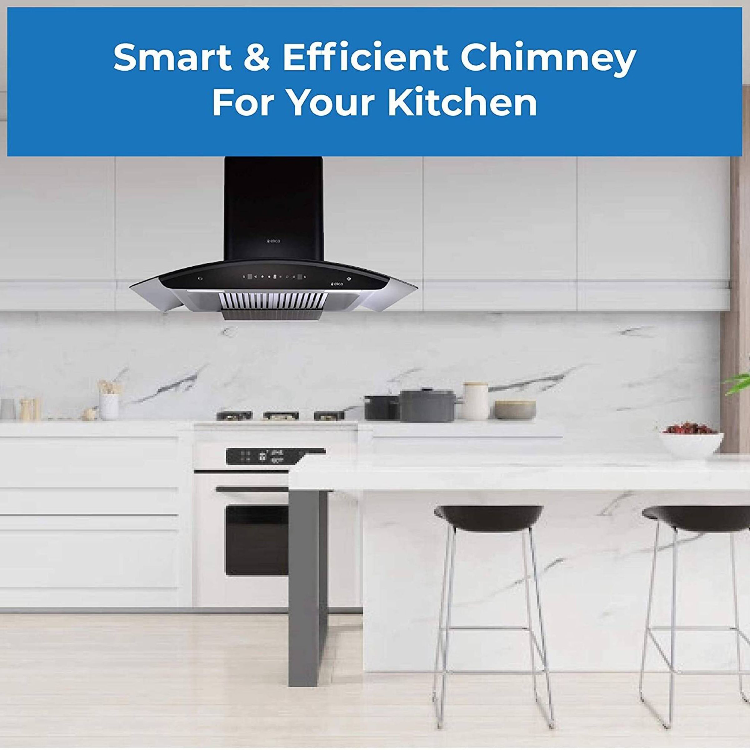 elica WD TBF HAC 90 MS NERO 90cm 1500m3/hr Ductless Auto Clean Wall Mounted Chimney with Motion Sensing Technology (Black)_11