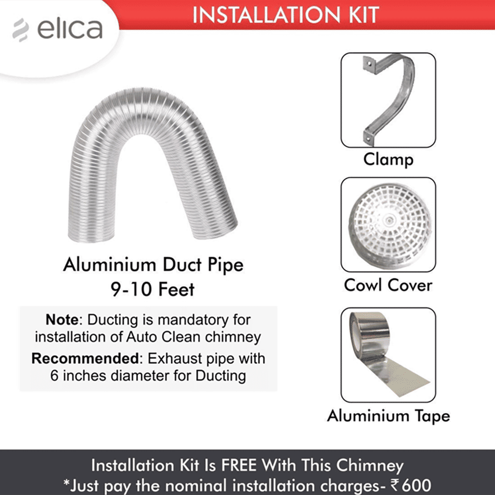 elica WD TFL HAC 60 MS NERO 60cm 1425m3/hr Ducted Auto Clean Wall Mounted Chimney with Touch Control Panel (Black)_7