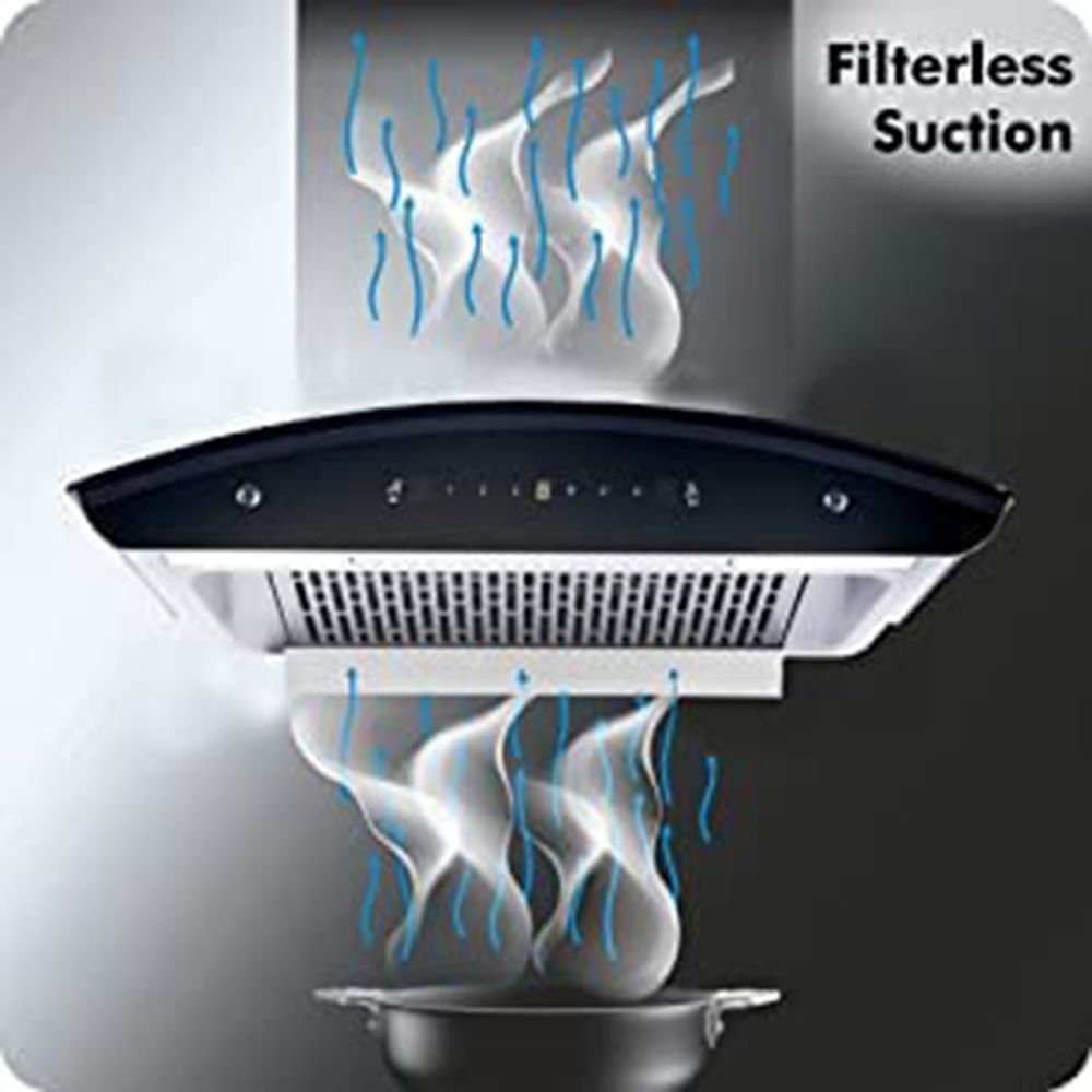 elica WD TFL HAC 60 MS NERO 60cm 1425m3/hr Ducted Auto Clean Wall Mounted Chimney with Touch Control Panel (Black)_8