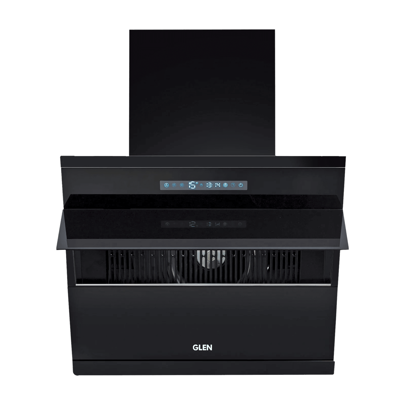 GLEN GL 6073 BL ACLN MS 90cm 1400m3/hr Ducted Auto Clean Wall Mounted Chimney with Touch Control Panel (Black) GLEN GL 6073 BL ACLN MS 90cm 1400m3/hr Ducted Auto Clean Wall Mounted Chimney with Touch Control Panel (Black)_1