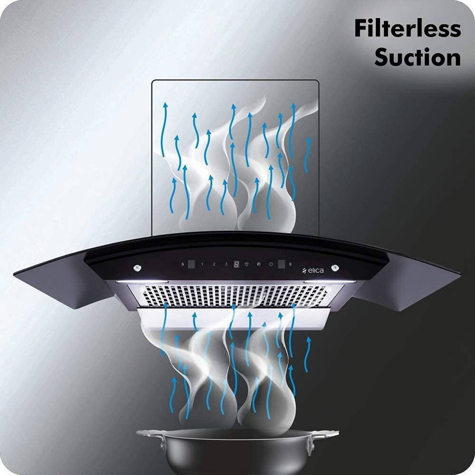 elica WDFL 606 HAC LTW MS NERO 60cm 1200m3/hr Ducted Auto Clean Wall Mounted Chimney with Touch Control Panel (Black)_10
