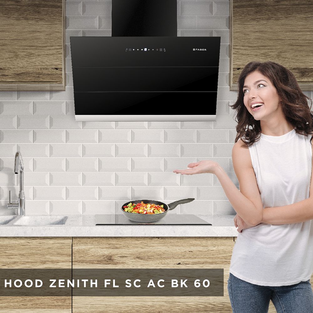 FABER Hood Zenith FL SC AC BK 90cm 1350m3/hr Ducted Auto Clean Wall Mounted Chimney with Touch Control (Black) FABER Hood Zenith FL SC AC BK 90cm 1350m3/hr Ducted Auto Clean Wall Mounted Chimney with Touch Control (Black)_7
