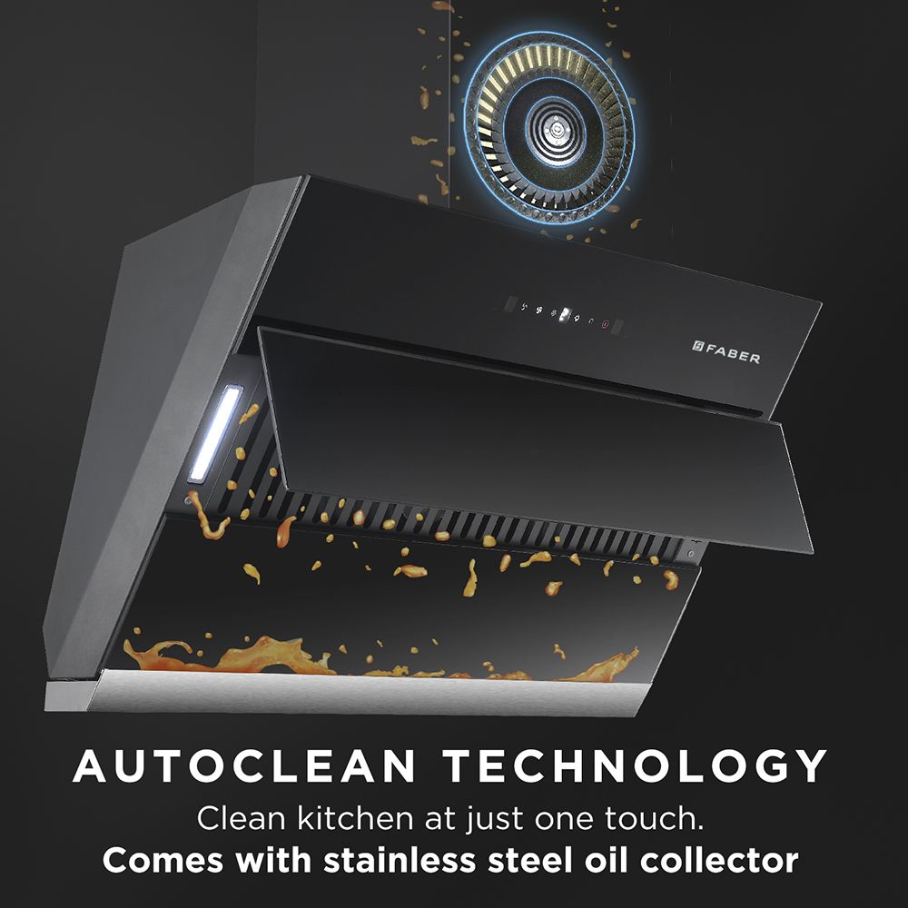FABER Hood Zenith FL SC AC BK 90cm 1350m3/hr Ducted Auto Clean Wall Mounted Chimney with Touch Control (Black) FABER Hood Zenith FL SC AC BK 90cm 1350m3/hr Ducted Auto Clean Wall Mounted Chimney with Touch Control (Black)_11