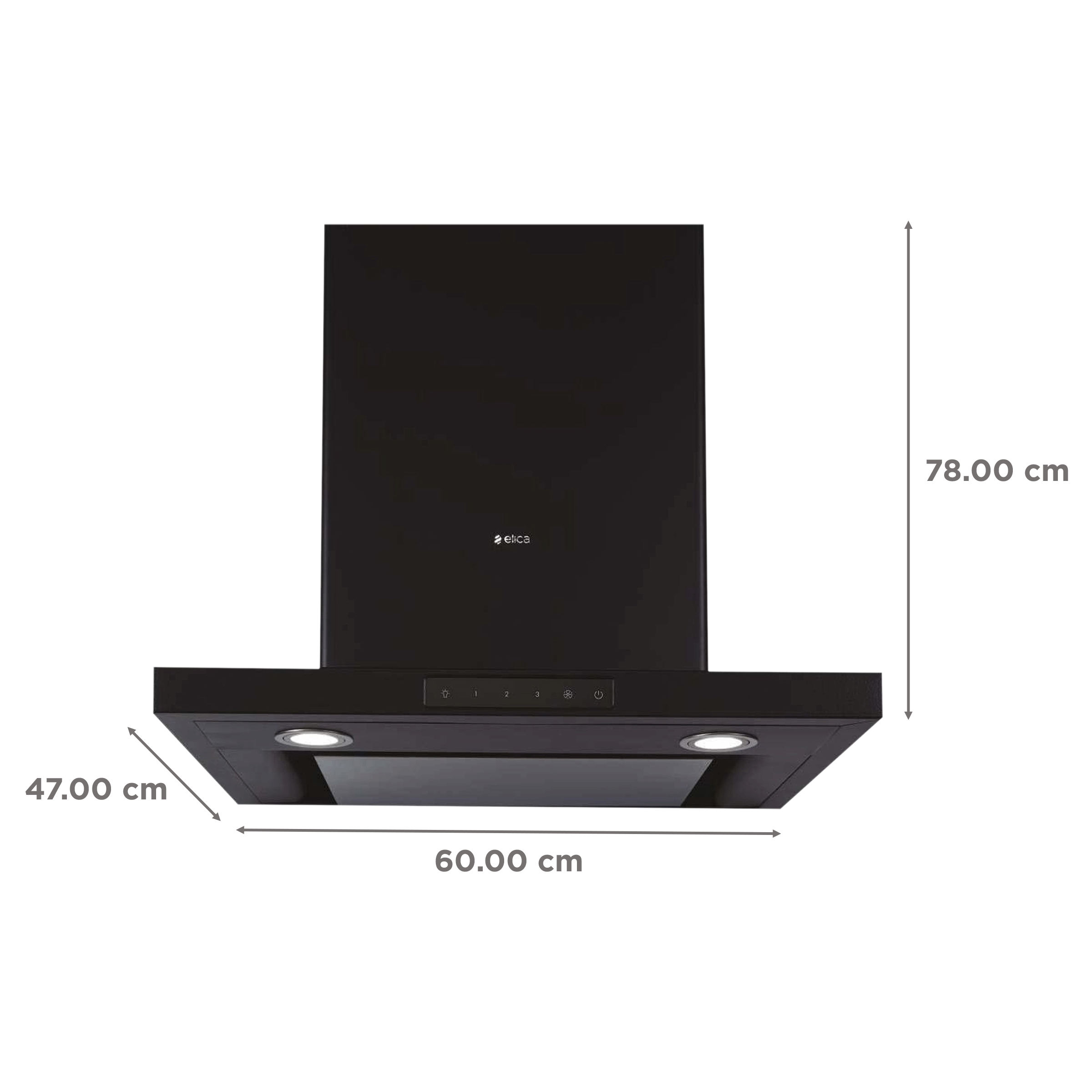 elica SPOT H4 TRIM EDS PLUS LTW 60 NERO T4V LED 60cm 1010m3/hr Ducted Wall Mounted Chimney with Touch Control (Black) elica SPOT H4 TRIM EDS PLUS LTW 60 NERO T4V LED 60cm 1010m3/hr Ducted Wall Mounted Chimney with Touch Control (Black)_2