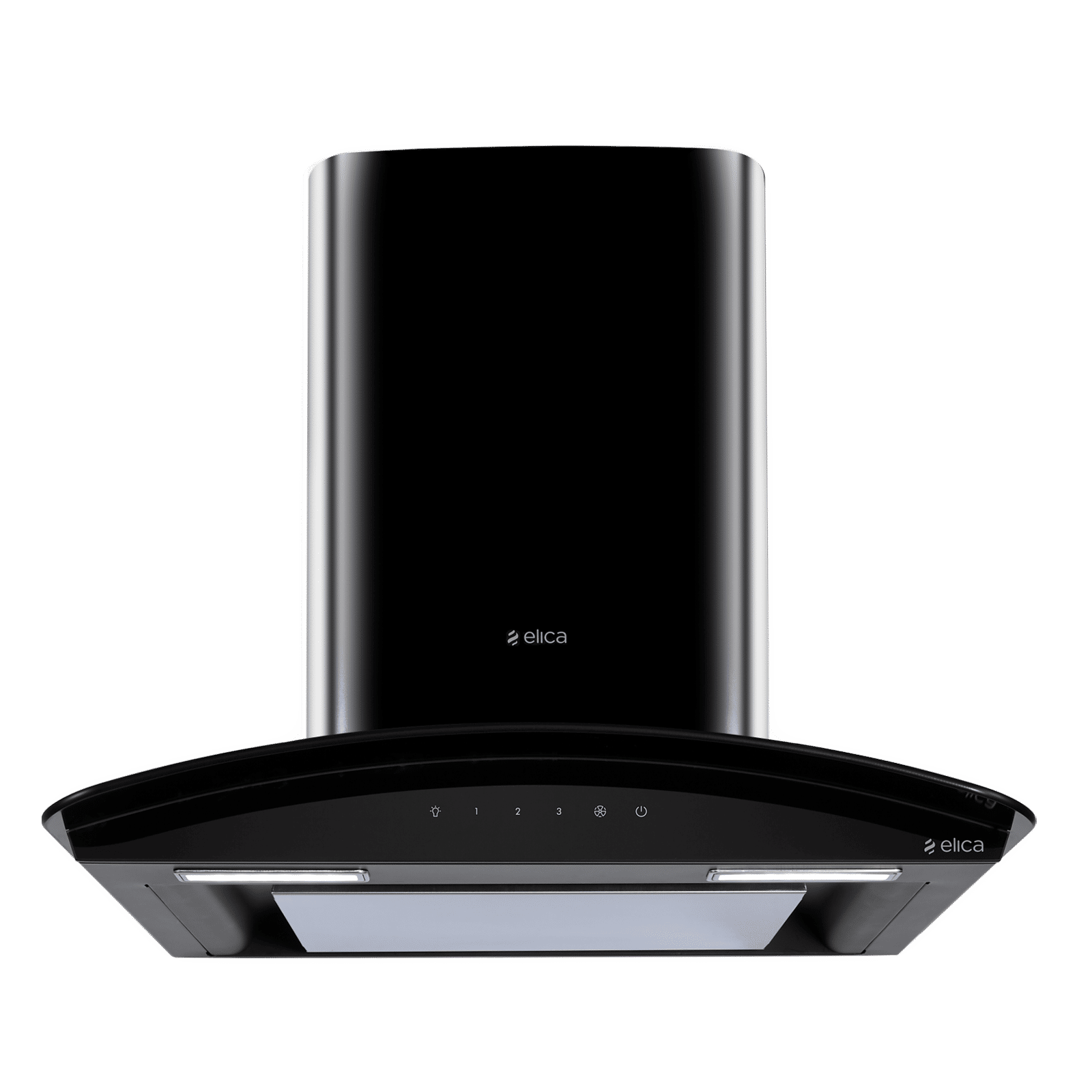 elica GLACE EDS PLUS LTW 60 BK NERO T4V LED 60cm 1220m3/hr Ducted Wall Mounted Chimney with Touch Control (Black)_1