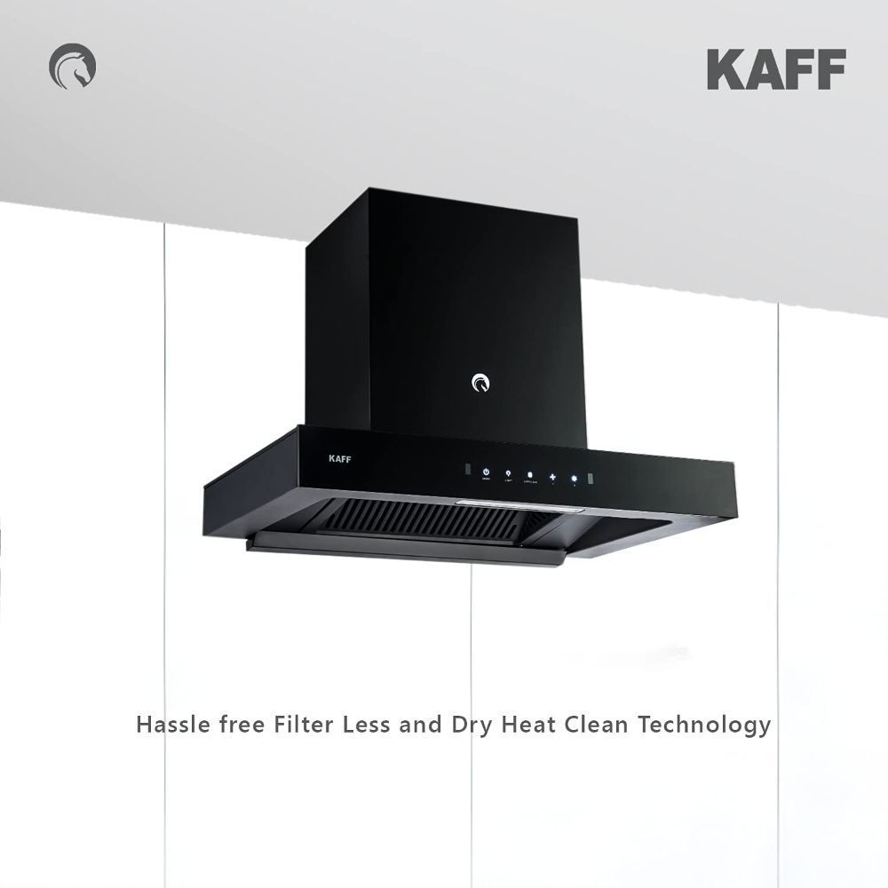 KAFF Casto DHC 60cm 1250m3/hr Ducted Auto Clean Wall Mounted Chimney with Thermostatic Touch Control Panel (Black)_10