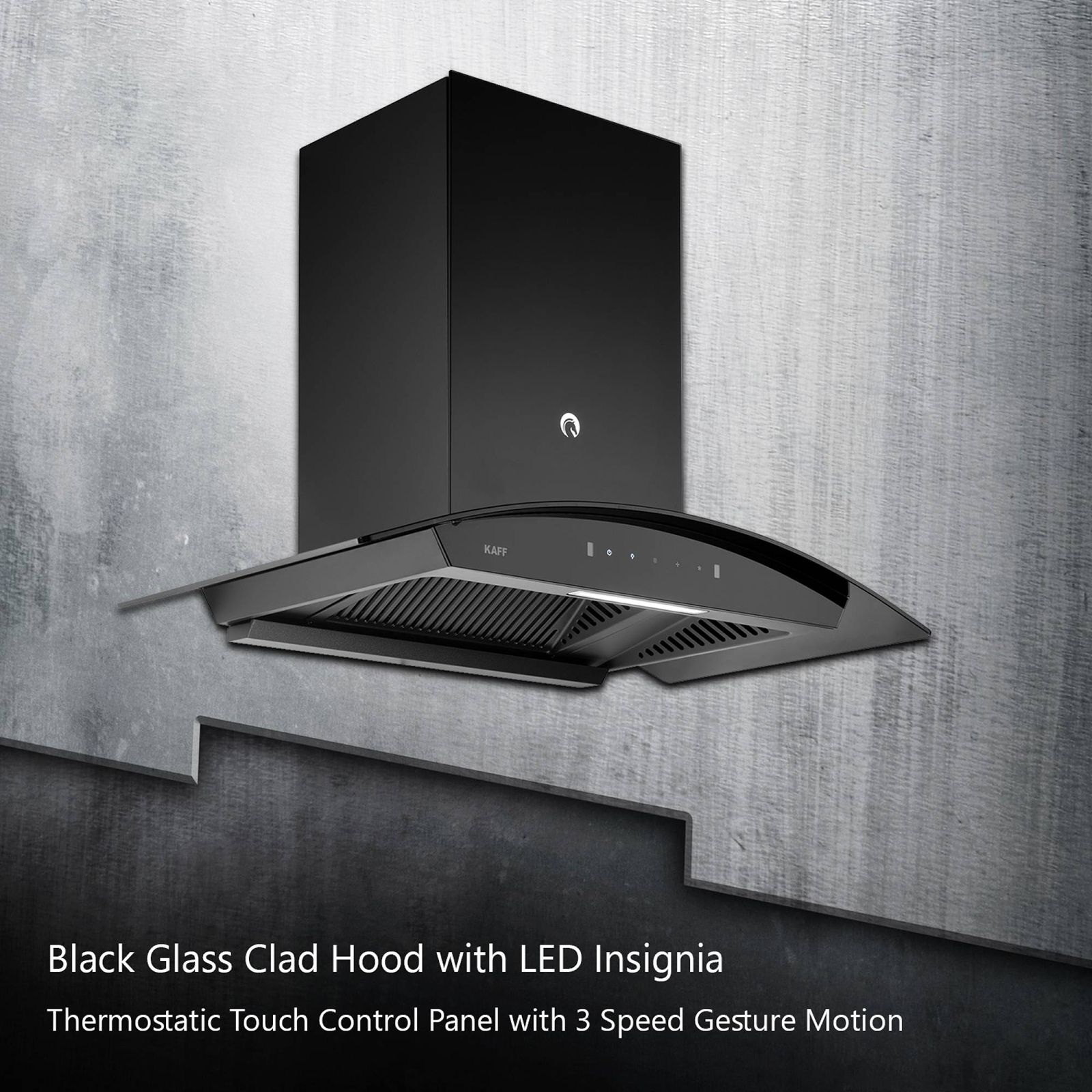 KAFF VASCO DHC 75cm 1250m3/hr Ducted Auto Clean Wall Mounted Chimney with Touch Control Panel (Black) KAFF VASCO DHC 75cm 1250m3/hr Ducted Auto Clean Wall Mounted Chimney with Touch Control Panel (Black)_19