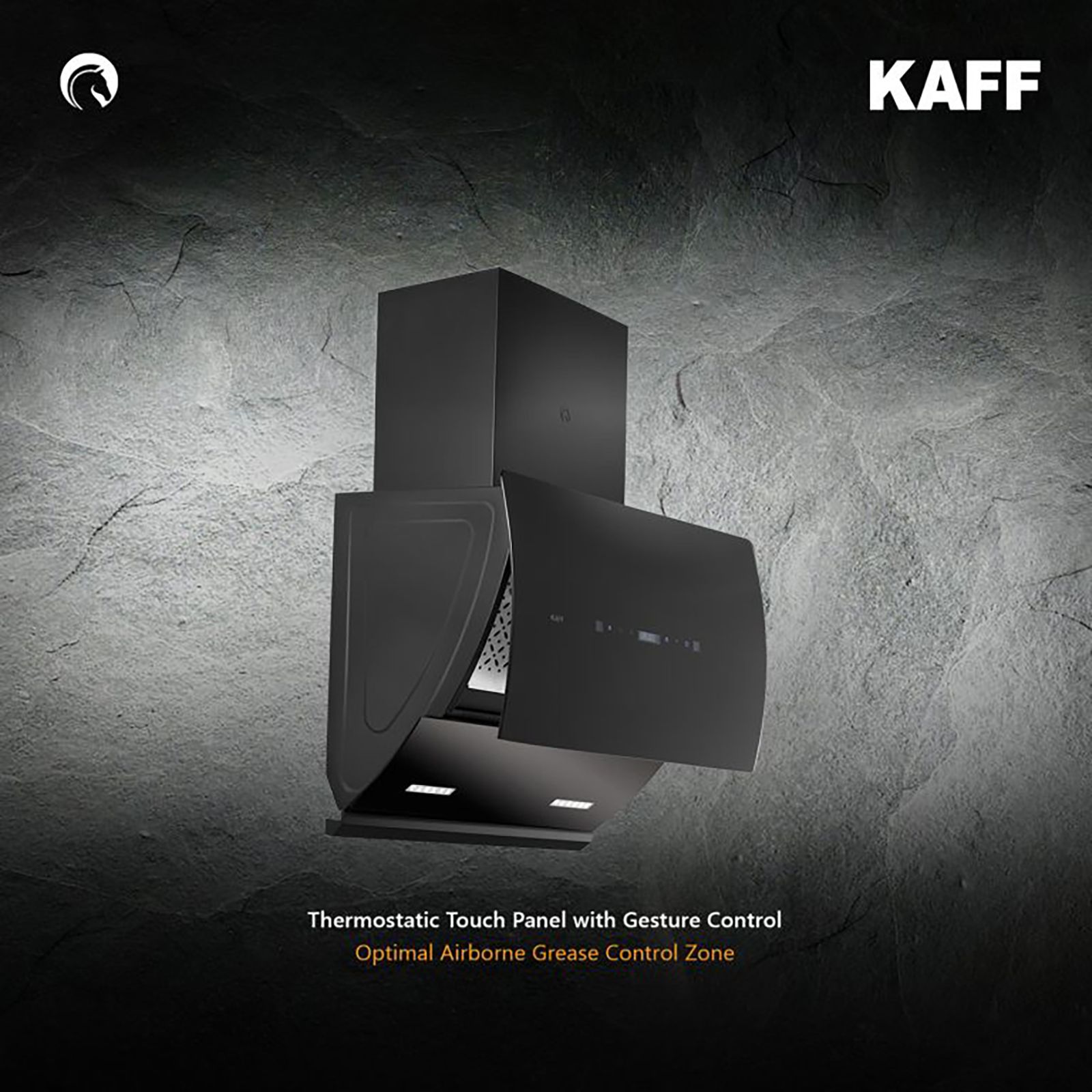 KAFF LYRA DHC 60cm 1250m3/hr Ducted Auto Clean Wall Mounted Chimney with Thermostatic Touch Control (Black) KAFF LYRA DHC 60cm 1250m3/hr Ducted Auto Clean Wall Mounted Chimney with Thermostatic Touch Control (Black)_12