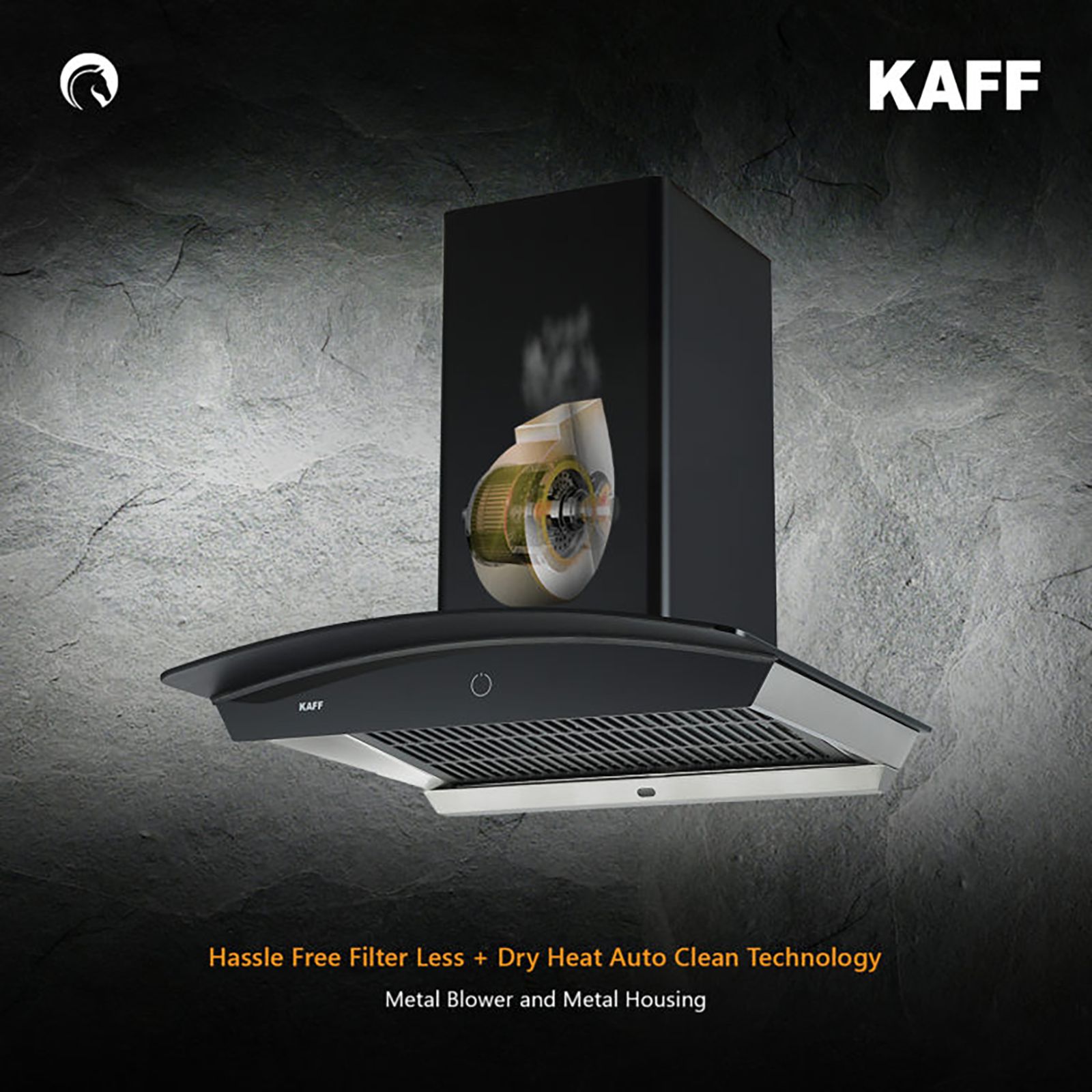 KAFF ROVER DHC 60cm 1180m3/hr Ducted Auto Clean Wall Mounted Chimney with Thermostatic Touch Control Panel (Black) KAFF ROVER DHC 60cm 1180m3/hr Ducted Auto Clean Wall Mounted Chimney with Thermostatic Touch Control Panel (Black)_7
