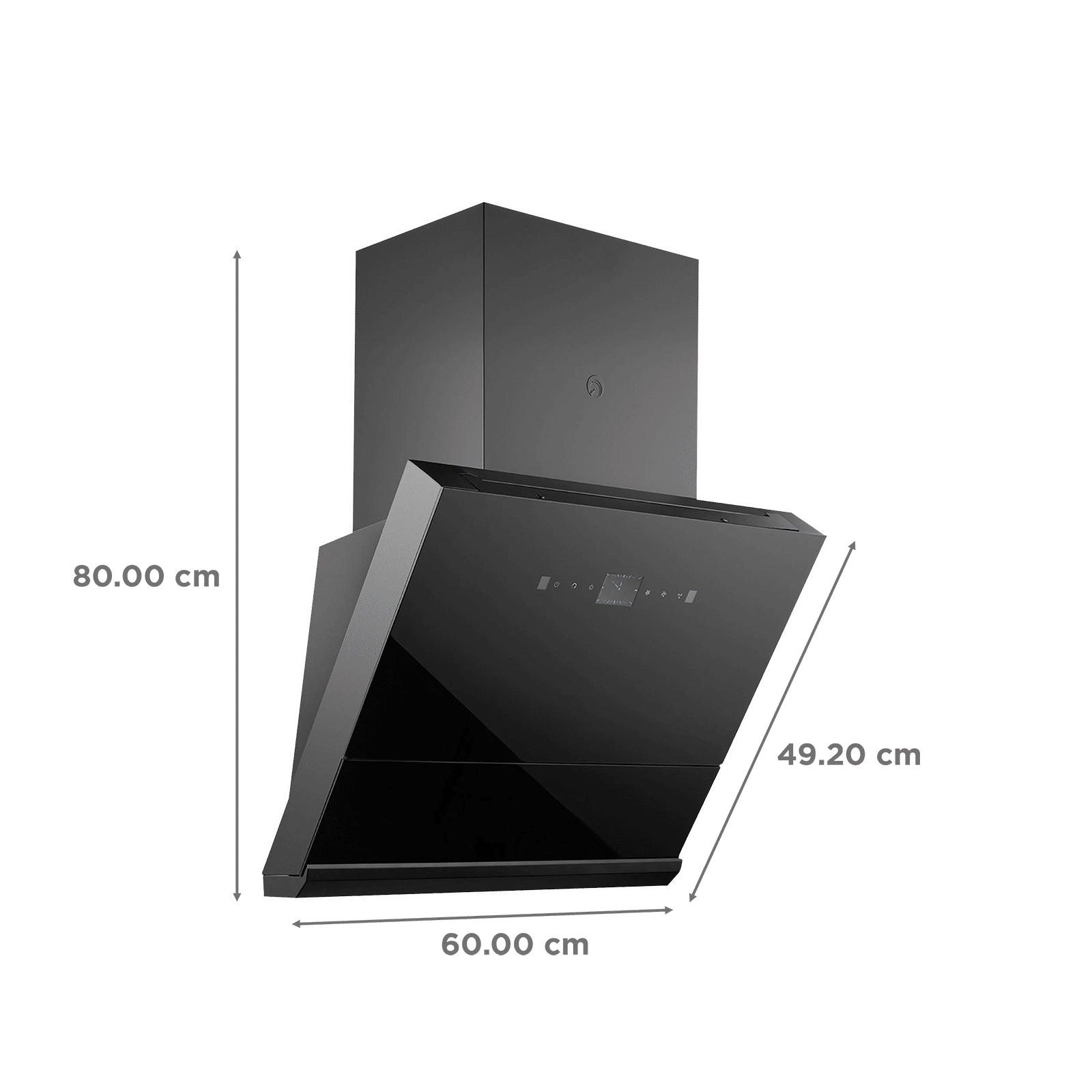 KAFF HAWK DHC 60cm 1180m3/hr Ducted Auto Clean Wall Mounted Chimney with Thermostatic Touch Control Panel (Black) KAFF HAWK DHC 60cm 1180m3/hr Ducted Auto Clean Wall Mounted Chimney with Thermostatic Touch Control Panel (Black)_2