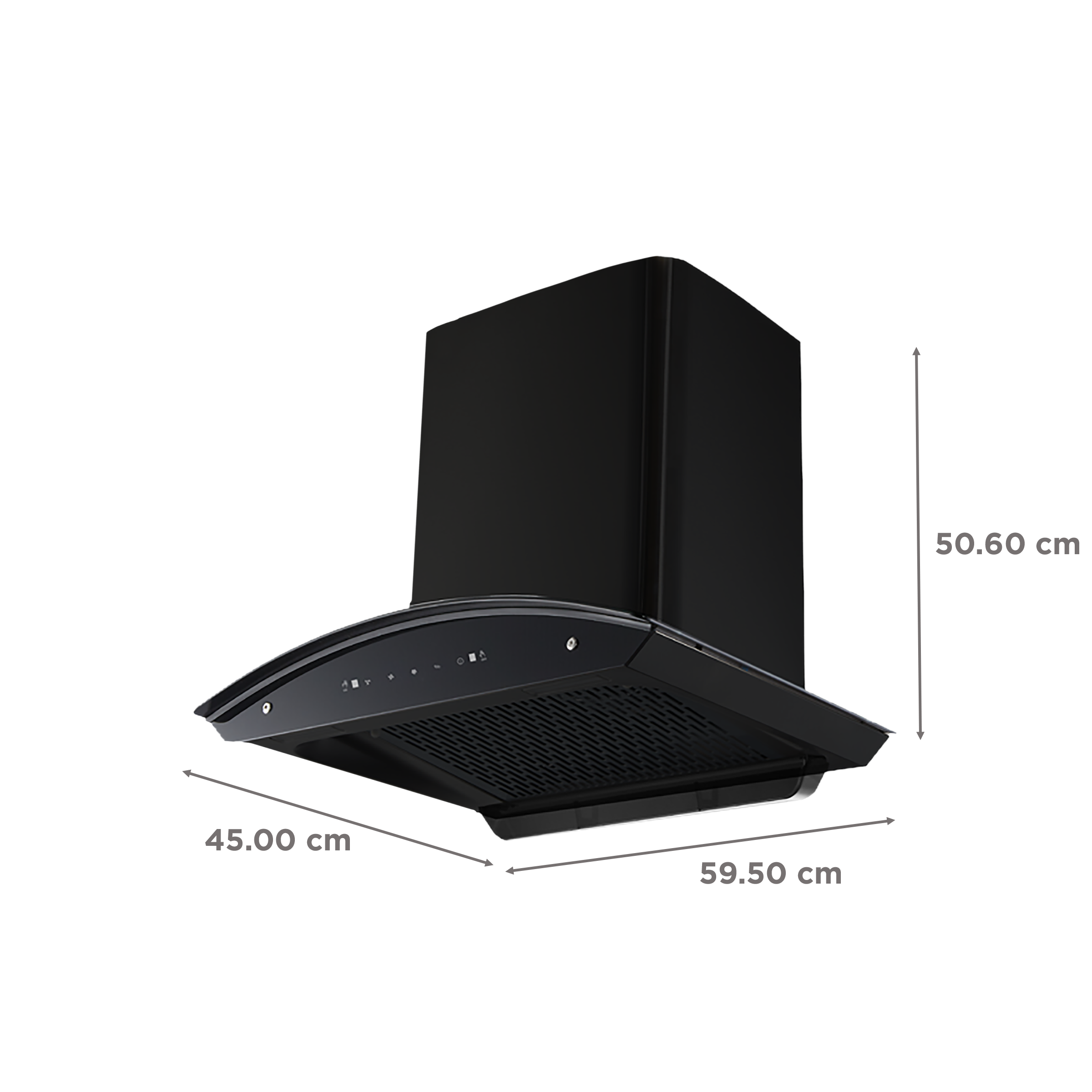 Kutchina Romania 60cm 1250m3/hr Ducted Auto Clean Wall Mounted Chimney with Wave Sensor (Black) Kutchina Romania 60cm 1250m3/hr Ducted Auto Clean Wall Mounted Chimney with Wave Sensor (Black)_2